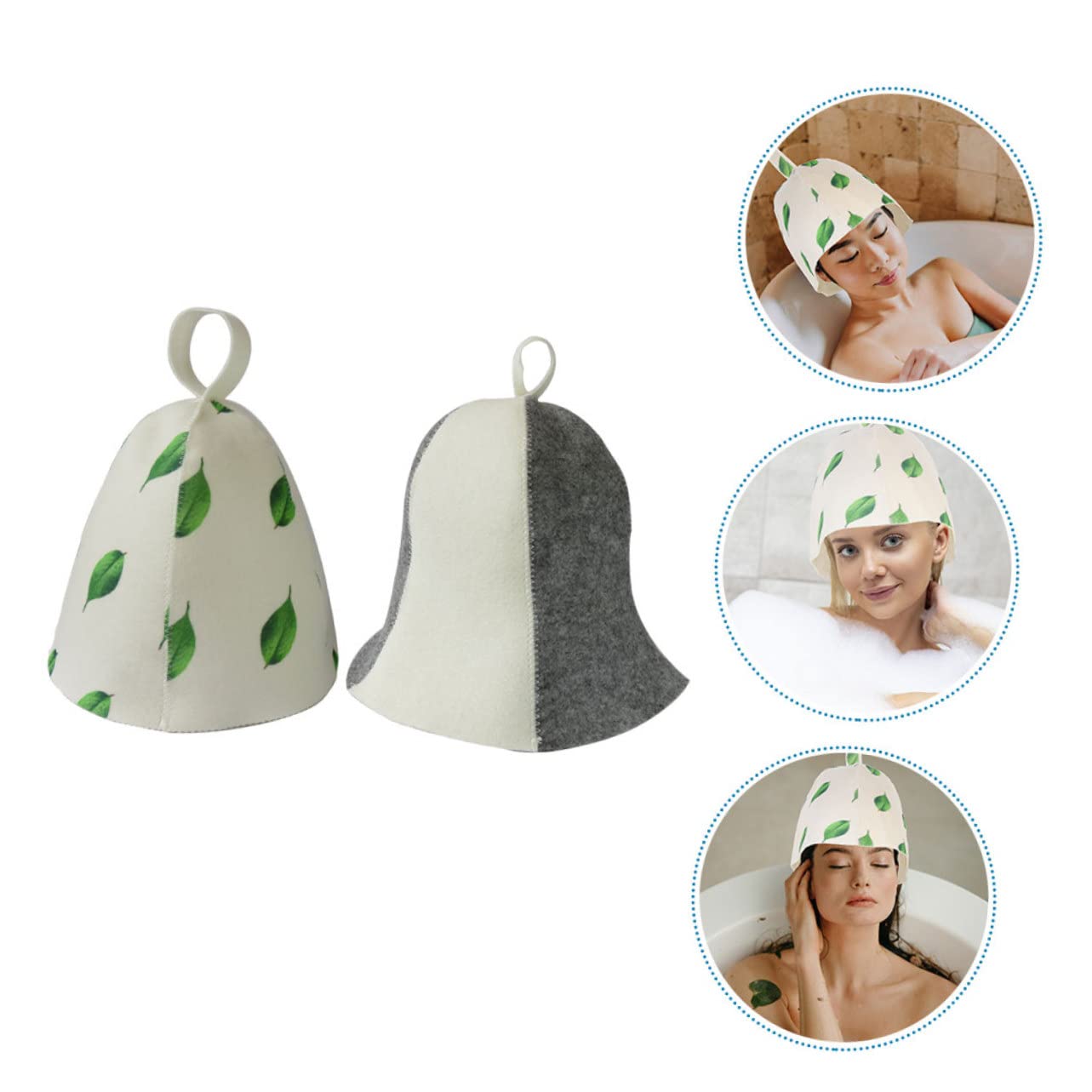NOLITOY 8-Pack Felt Sauna Hats - Breathable Russian Banya Caps for Men & Women - Moisture-Wicking Sauna Accessories for Steam Room & Spa - Perfect for Relaxation & Hair Protection