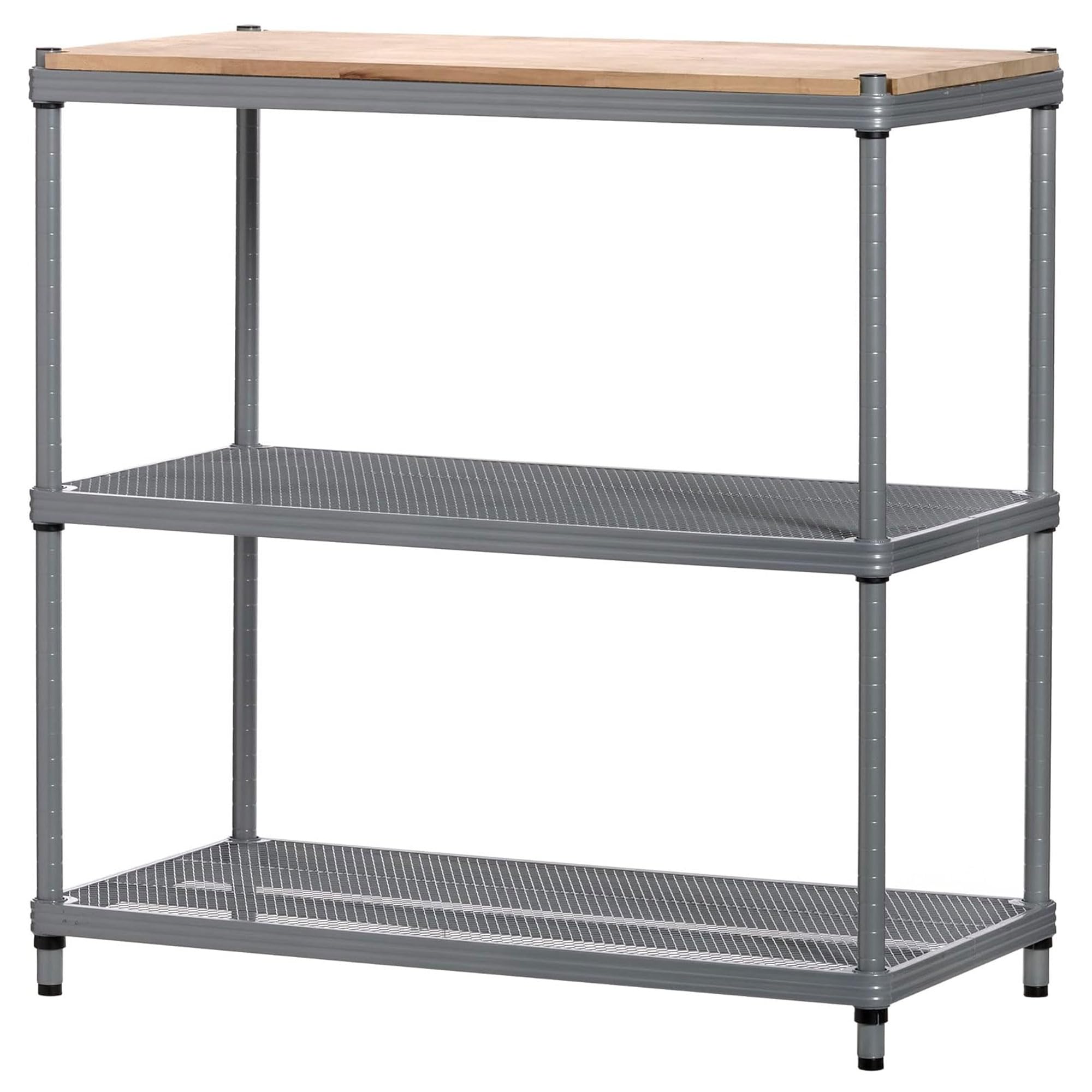 Metal and Wood Storage Shelf - 35.4
