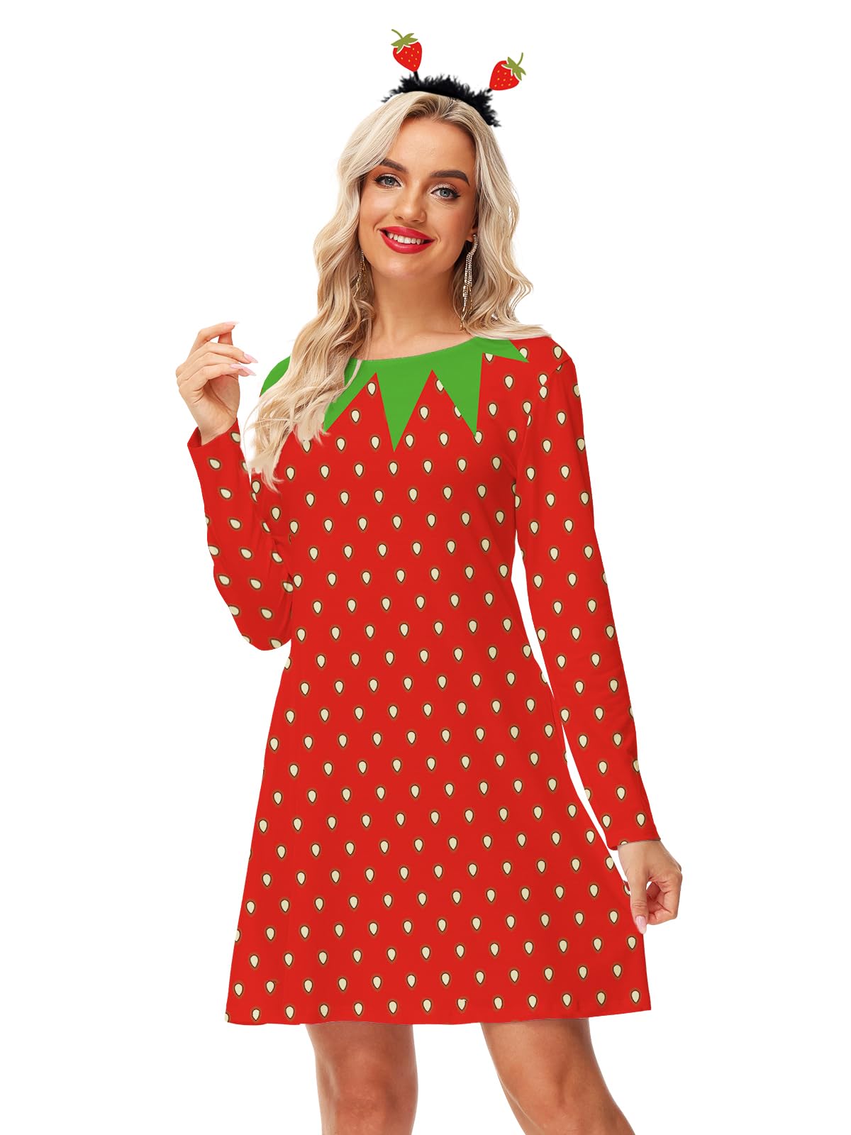 Deerose Women's Sleeveless Watermelon Print Summer Dress with Pockets - Cute Funny Fruit Outfit for Beach, Vacation & Casual Wear