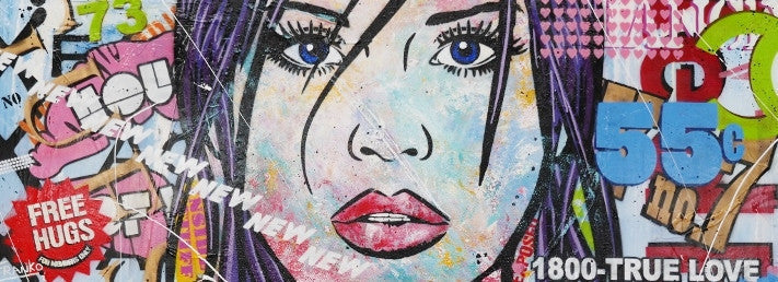 Urban Pop Art Canvas Print - Beautiful Woman Wall Decor for Living Room, Bedroom & Office | Modern Artwork for Home & Office Inspiration