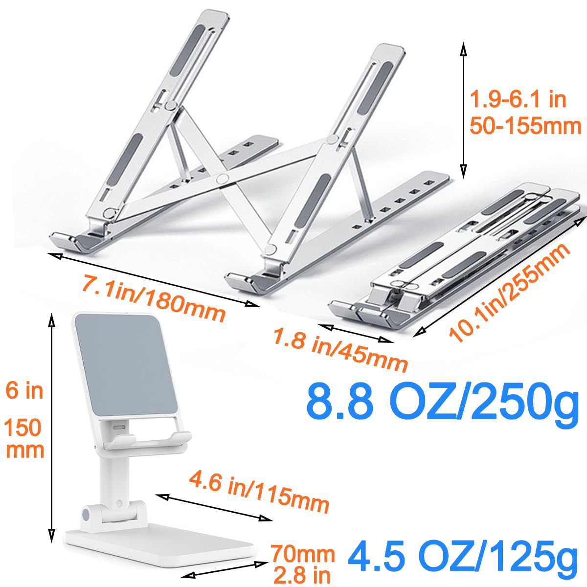 Ventilated Laptop Stand for 17 Inch MacBook Pro & iPad - Adjustable PC Laptop Desk Holder with Cooling Design, Perfect for Home Office, Gaming, and Study