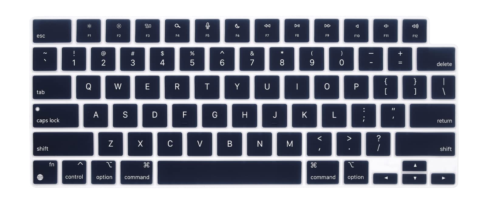 Silicone Keyboard Cover for MacBook Pro 14 inch 2021 M1 Pro/Max A2442 & MacBook Air/Pro 13-13.3 inch - US Layout, Durable Protective Skin (Peony Blue) - Perfect for Work, Travel & Coffee Spill Protection