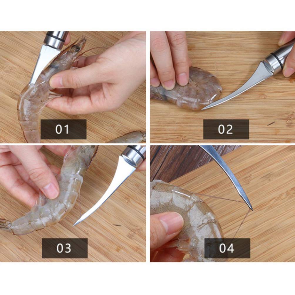 2-Pack Stainless Steel Kitchen Scissors - Heavy Duty Shrimp Shears for Seafood, Poultry & Food Prep - Sharp Cooking Shears for Shellfish, Herbs & More - Perfect for Home Chefs & Professional Kitchens
