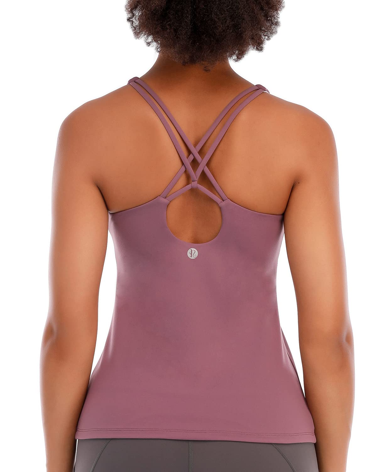 RUNNING GIRL Women's Strappy Sports Bra - Medium Support Crisscross Back Yoga Bra with Removable Pads | Workout, Gym, Running & Yoga Activewear