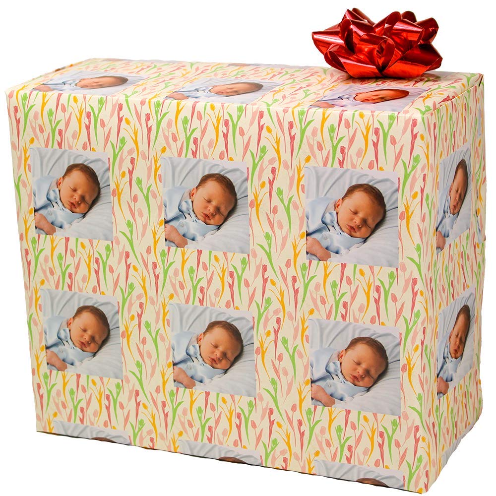 Personalized Gift Wrapping Paper - Custom Birthday Present Wrap for Men, Women & Kids - Colorful Unique Design - Perfect for Birthdays, Anniversaries & Holidays