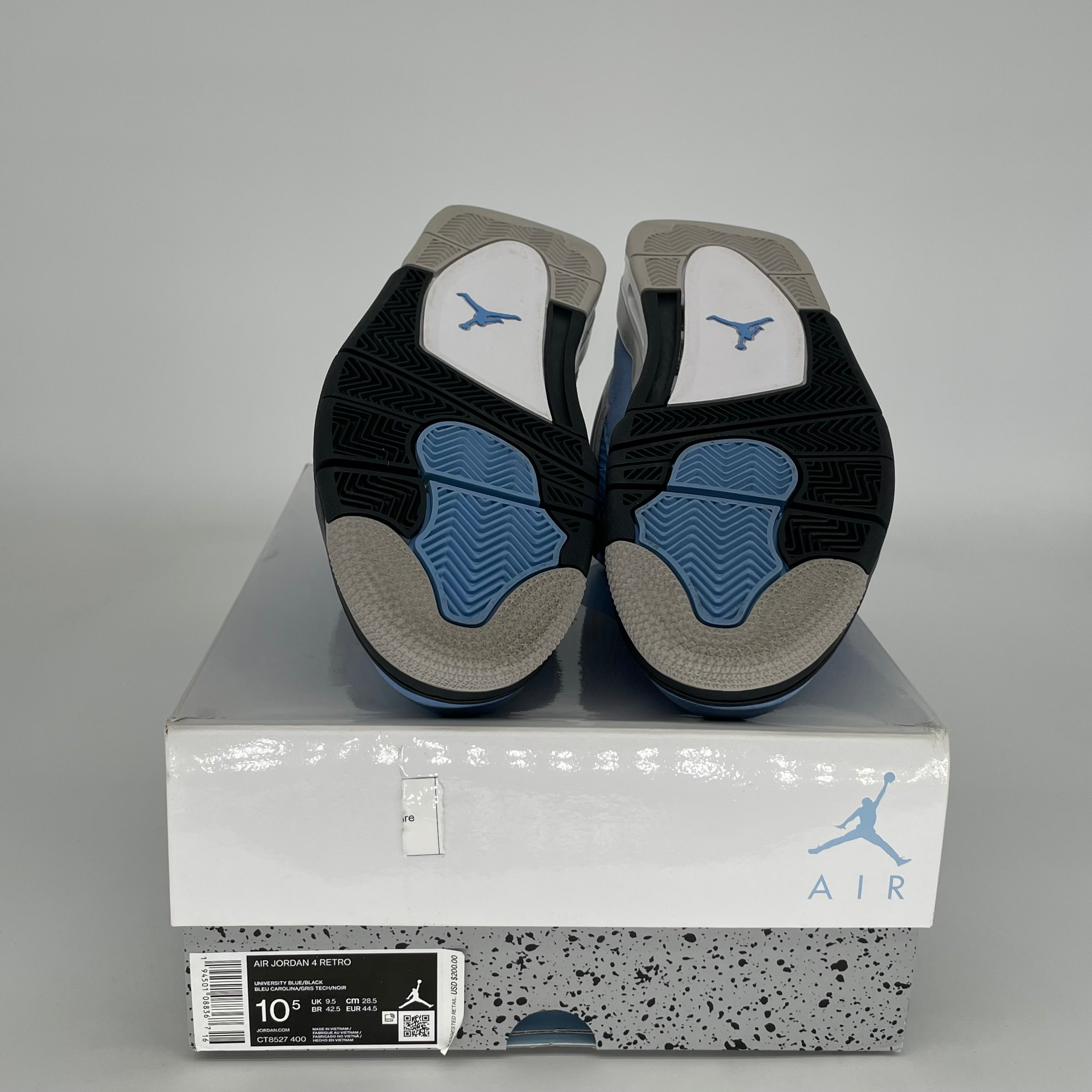 AIR JORDAN 4 UNIVERSITY BLUE MEN'S BASKETBALL SHOES SIZE 10.5 (CT8527-400) - Perfect for Streetwear, Sneaker Collection & Basketball Games