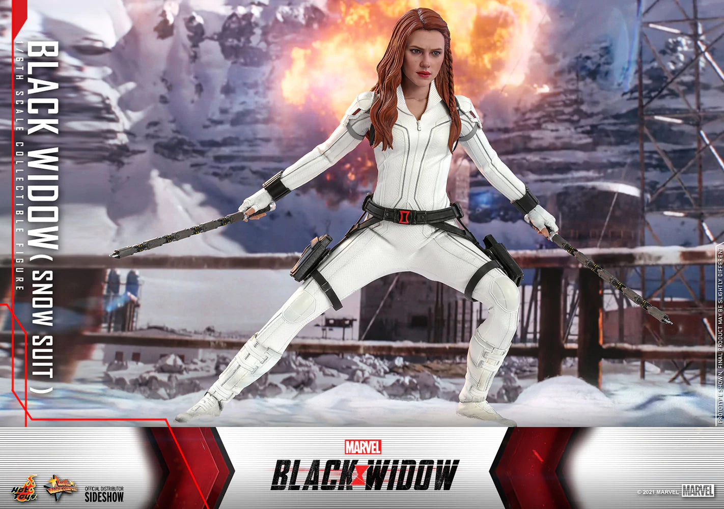 Hot Toys Marvel Comics Black Widow (Snow Suit Version) 1/6 Scale Collectible Action Figure - Perfect for Display, Collection, and Marvel Fans Gift