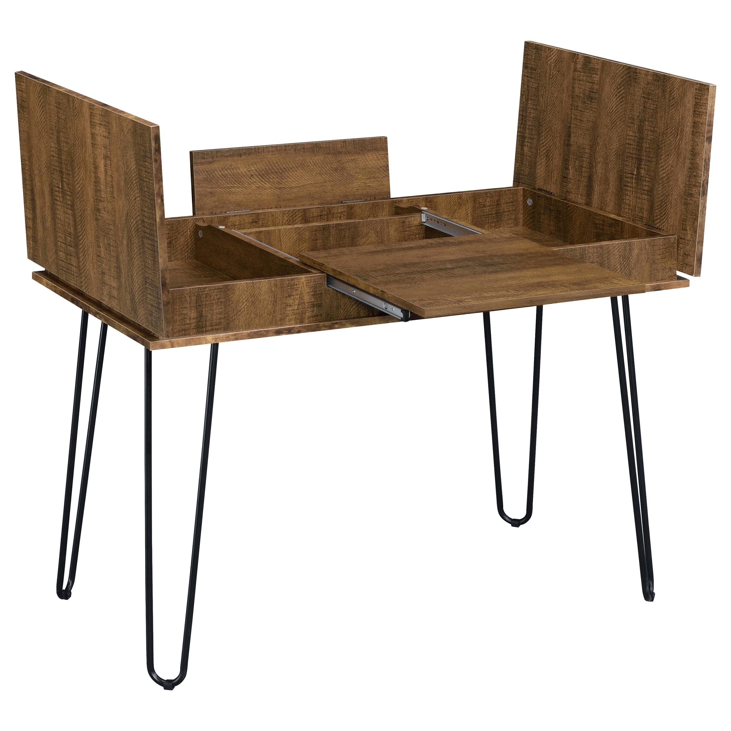Coaster Furniture Sheeran 4-Drawer Writing Desk with Hidden Storage - Rustic Amber Finish - 47.25
