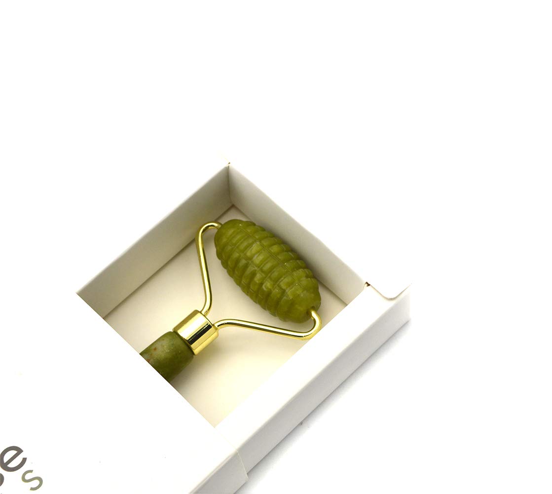 100% Natural Jade Roller for Face - Anti-Aging Facial Massager to Reduce Wrinkles & Puffiness | Beauty Tool for Skin Firming & Slimming | Perfect for At-Home Spa & Skincare Routine (Saitama)