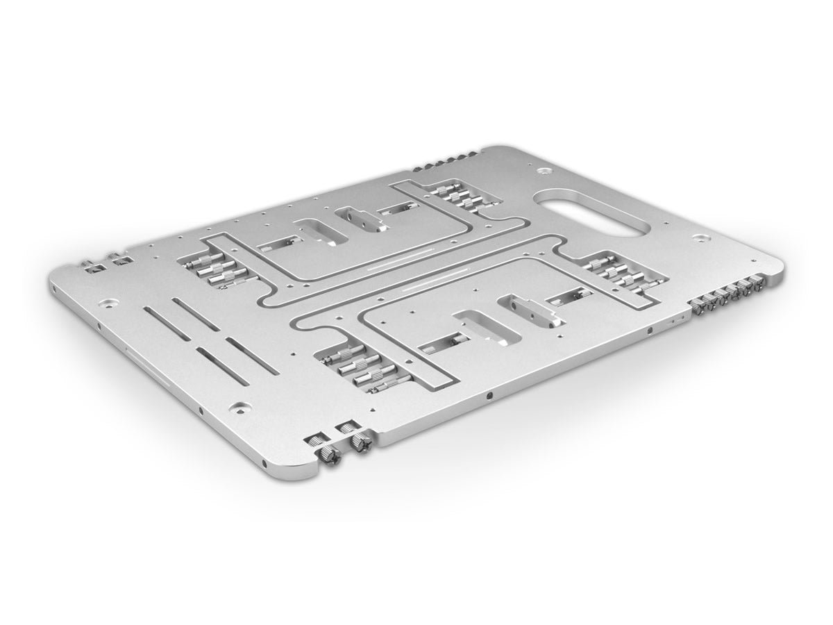 Streacom BC1 V2 Aluminum Benchtable - Black/Silver/Titanium | Compact PC Building Workstation for DIY Computer Assembly & Repair
