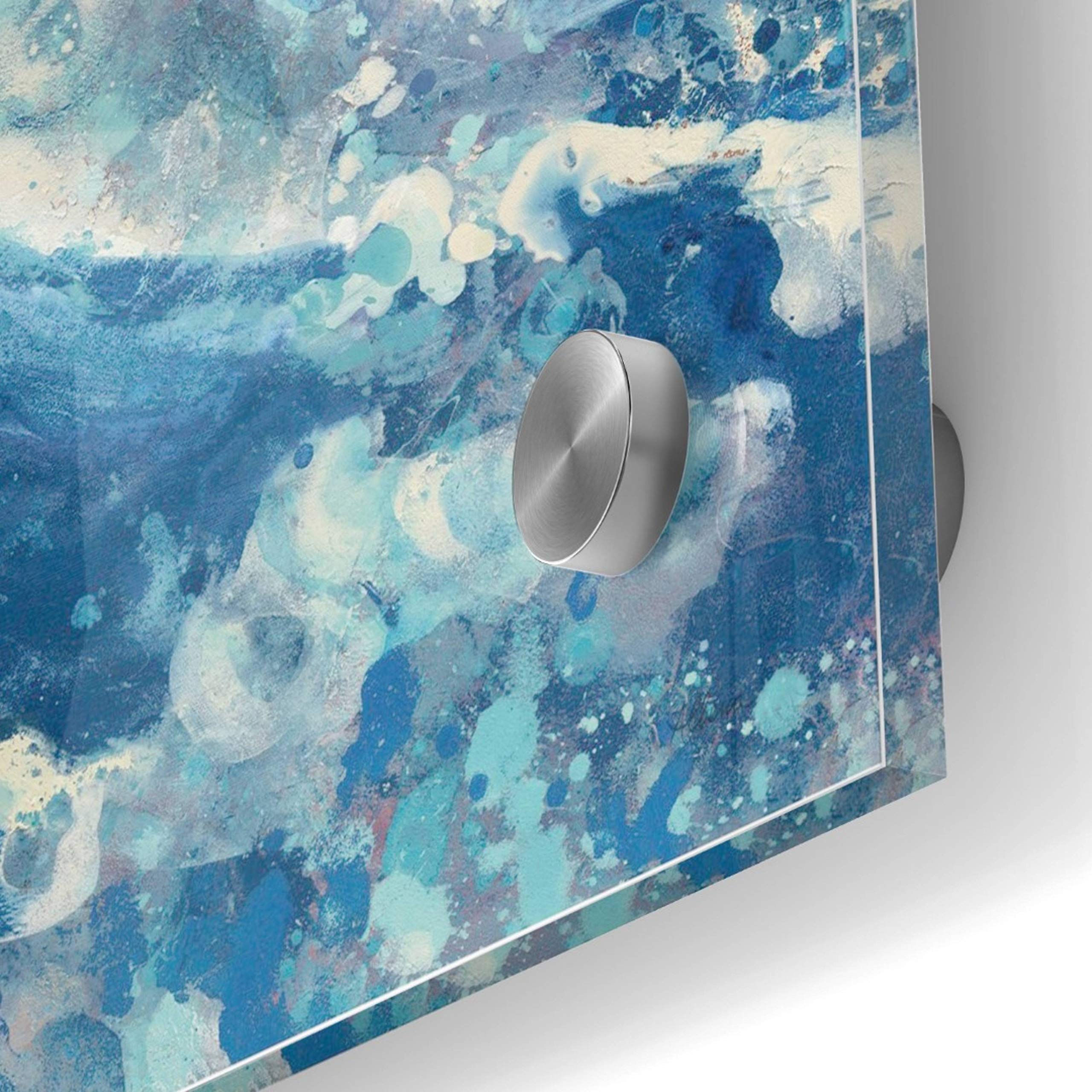 Albena Hristova 'Water IV' Acrylic Glass Wall Art - 24x24 Inch Modern Abstract Painting for Living Room, Bedroom & Office Decor