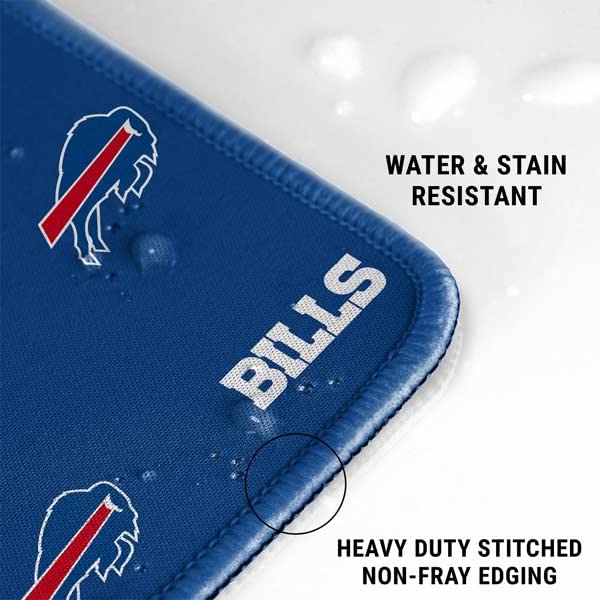Skinit Small Gaming Mouse Pad - Officially Licensed NFL Buffalo Bills Blitz Series Design with Stitched Edges, Waterproof, Non-Slip Rubber Base - Perfect for PC, Laptop & Office Workstations | Ideal for Gamers, Graphic Designers & Home Office Use