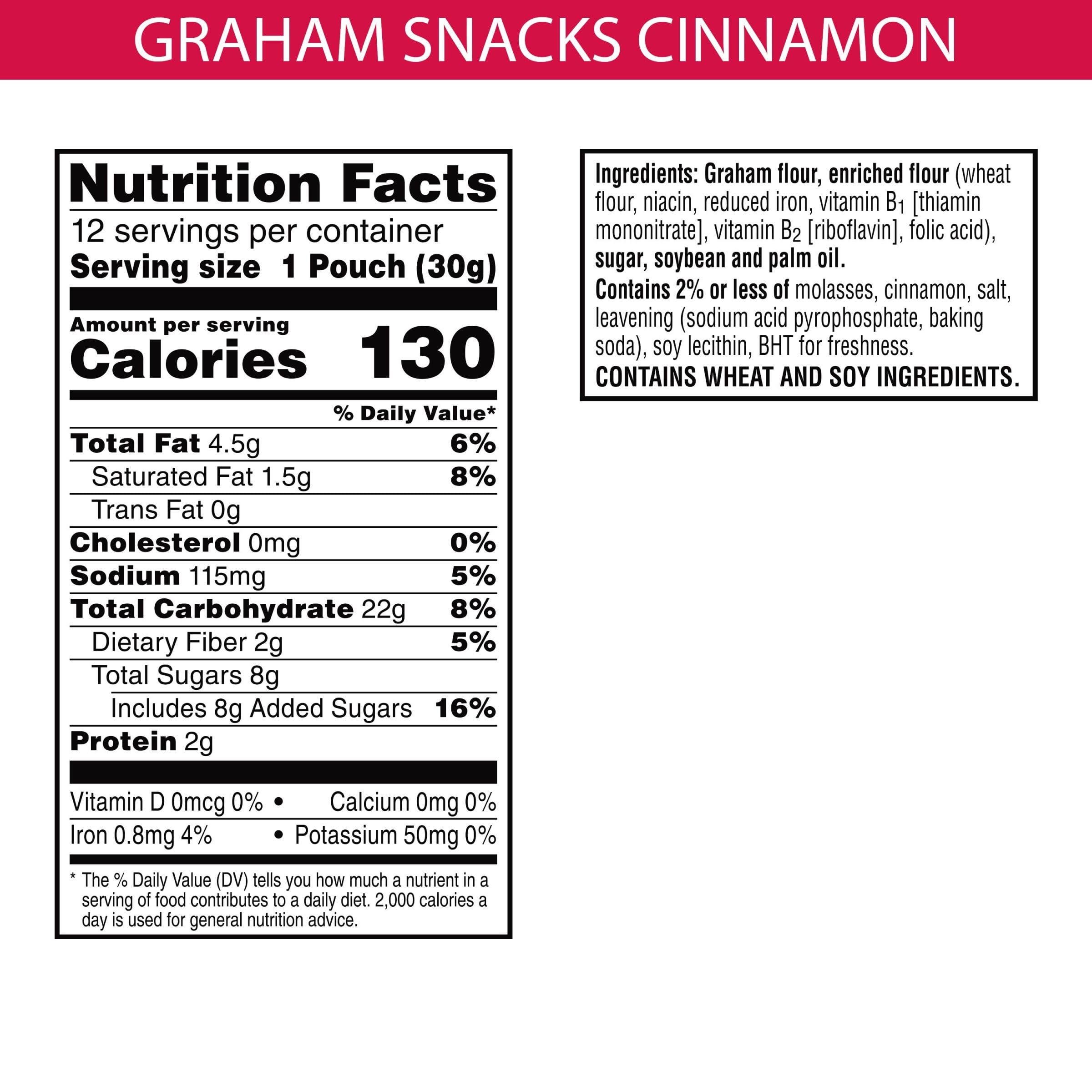 Kellogg's PAW Patrol Graham Snacks for Kids - Whole Grain Cinnamon Flavored Healthy Snack, 12.7oz Box (12 Individual Pouches) - Perfect for School Lunches, After-School Treats & Road Trips