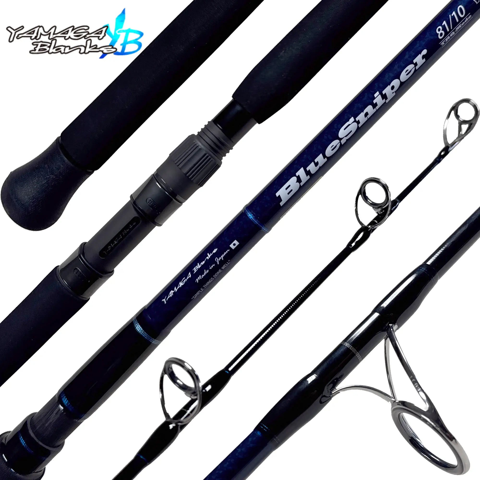 Yamaga Blanks Blue Sniper Offshore Spinning Rods 2025 - High Performance Saltwater Fishing Rod for Deep Sea & Offshore Angling - Perfect for Tuna, Marlin & Big Game Fishing Adventures