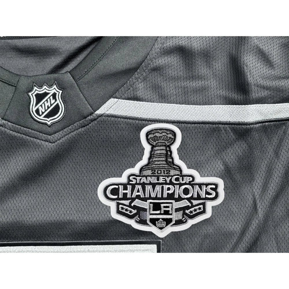 Jonathan Quick Autographed LA Kings 2012 Stanley Cup Jersey with Conn Smythe Inscription - IGM Certified COA - Perfect for Hockey Collectors & Kings Fans Display