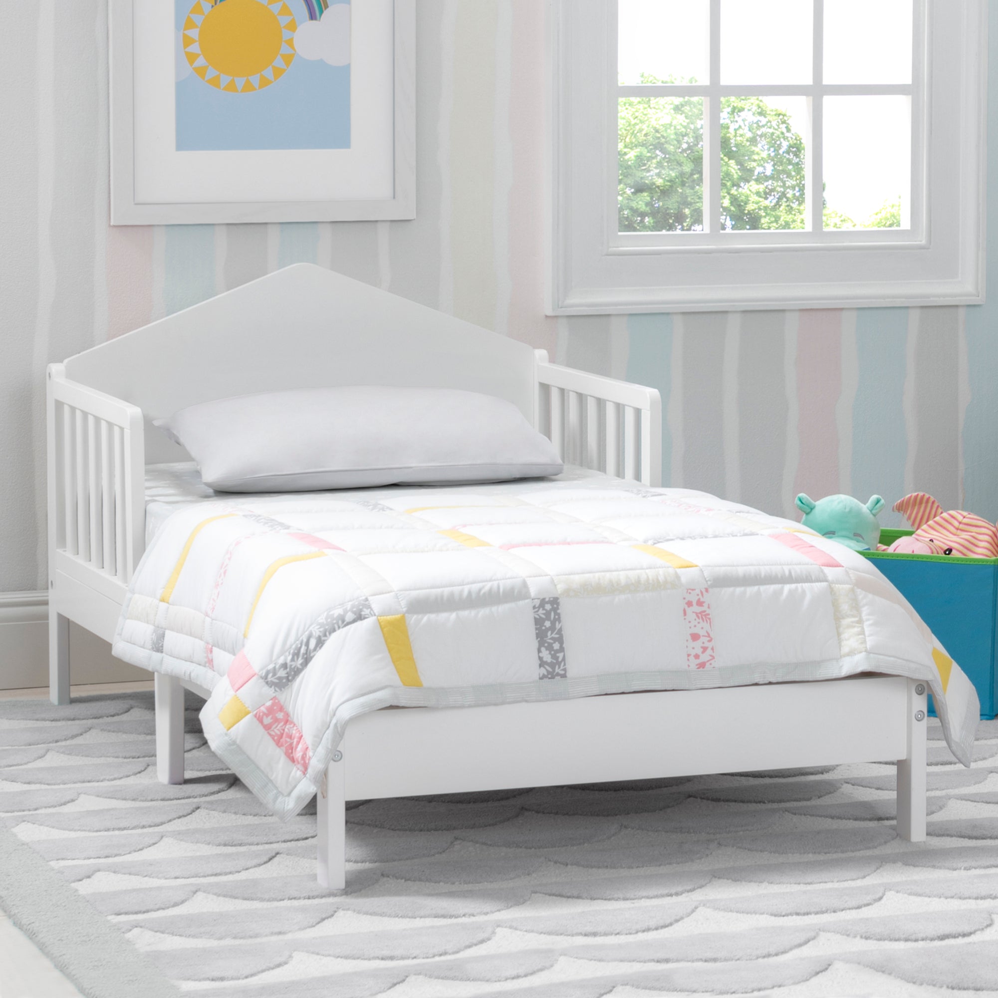 Best Homestead Toddler Bed for Kids - Safe & Comfortable Wooden Toddler Bed for Boys & Girls - Perfect for Nursery, Daycare & Home Use