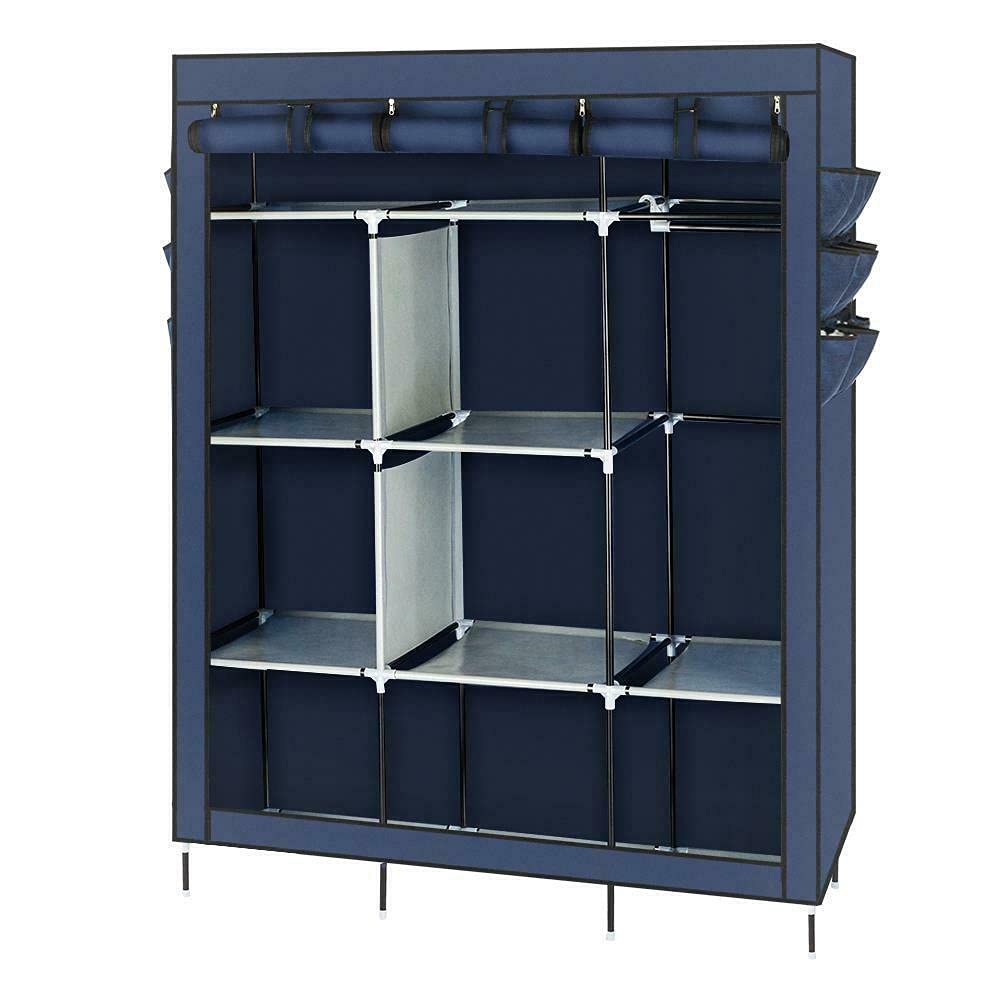 XDE Portable Closet - 6-Tier Wardrobe Organizer with Ample Storage Space for Clothes, Shoes & Accessories | Foldable Clothes Rack with Shelves & Shoe Organizer | Perfect for Bedroom, Bathroom, Dorm & Small Space Storage Solutions