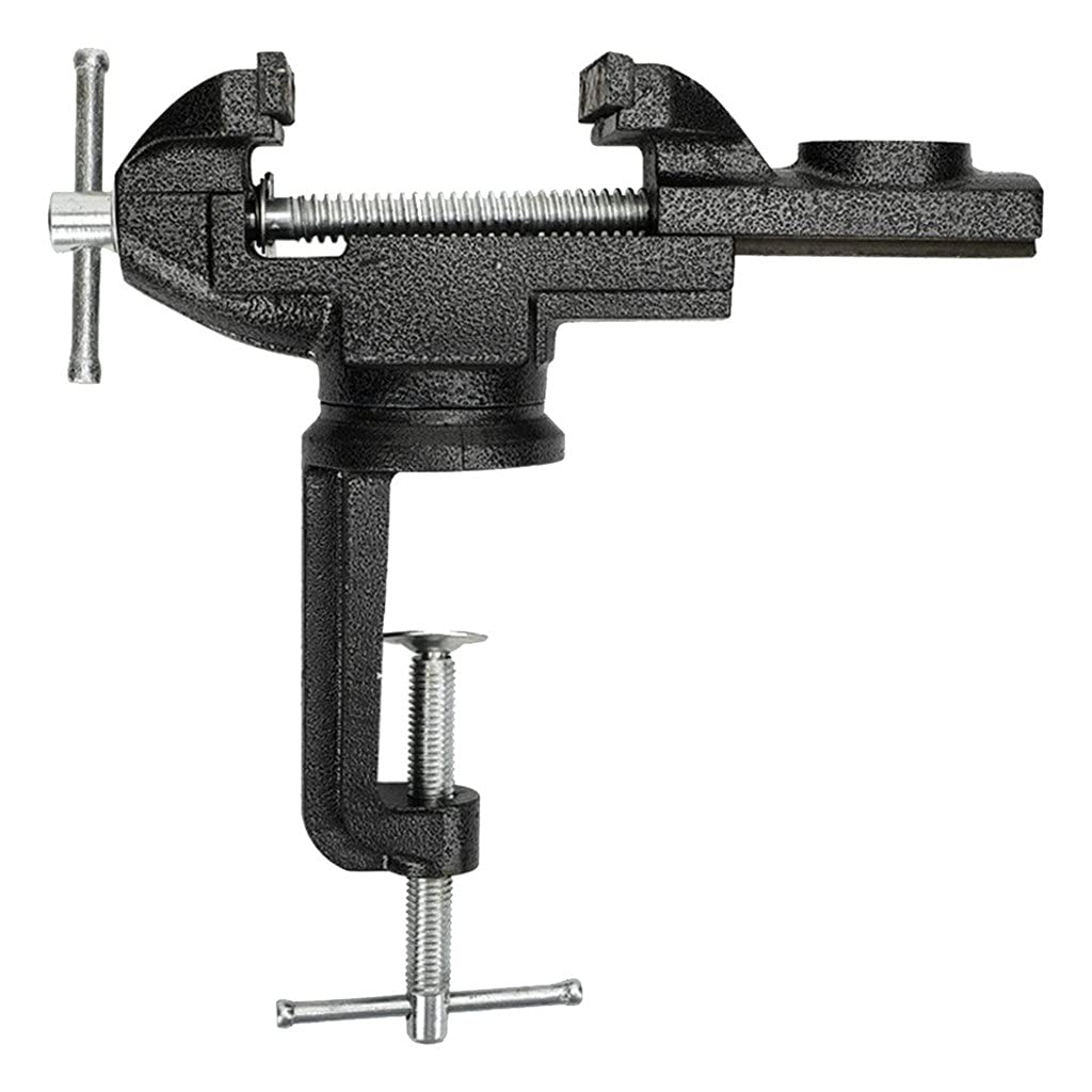 XJJZS Multi-Functional Bench Vise - Mini Rotating Table Vise with Screw Clamp for DIY Crafts, Mold Making & Repair | Workshop Tool for Woodworking, Metalworking & Home Improvement Projects