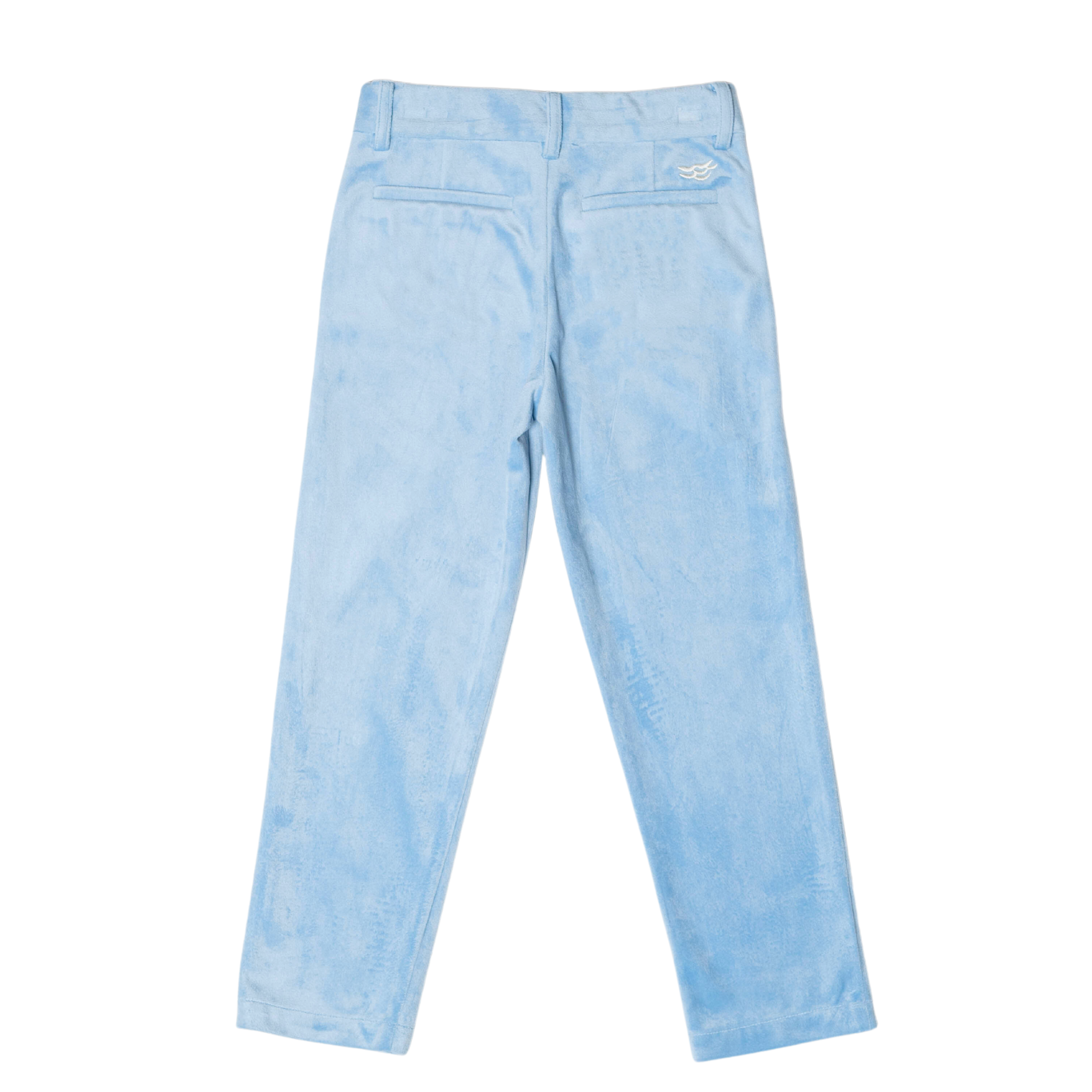 Bradford Trousers for Men - Bay Tree Blue Velvet Pants | Comfortable & Stylish Casual Wear for Office, Dating & Special Occasions