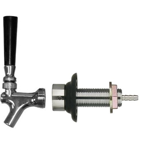 CRCK101 Premium Refrigerator Conversion Kit - Door Mount Keg Tap Beer System with Single Line (CO2 Tank Not Included) - Clear Glass for Home Bars, Parties & Commercial Use