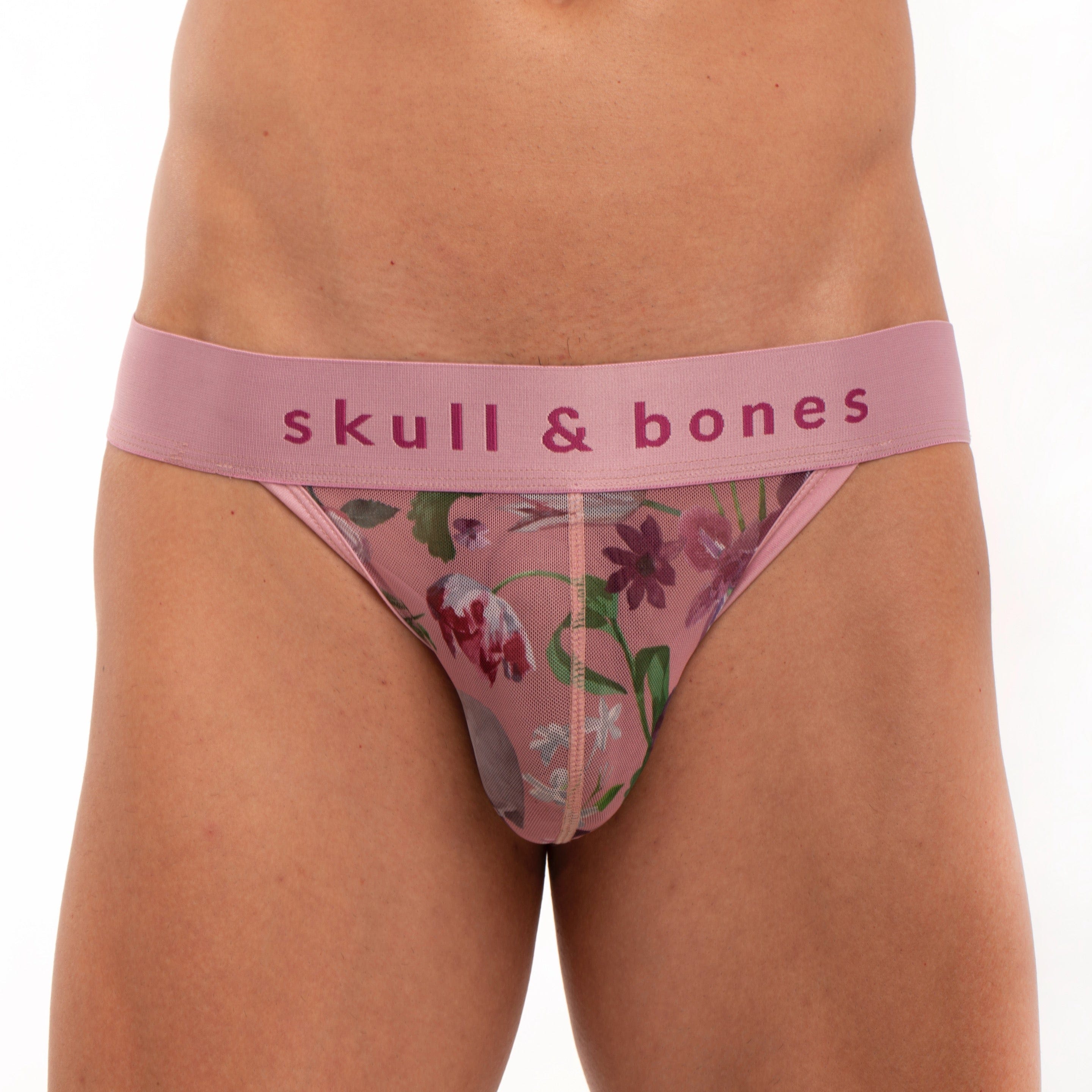 Dutch Floral Mesh Sport Brief Pink - Breathable Comfort Underwear for Women, Gym & Activewear - Perfect for Yoga, Running & Workouts