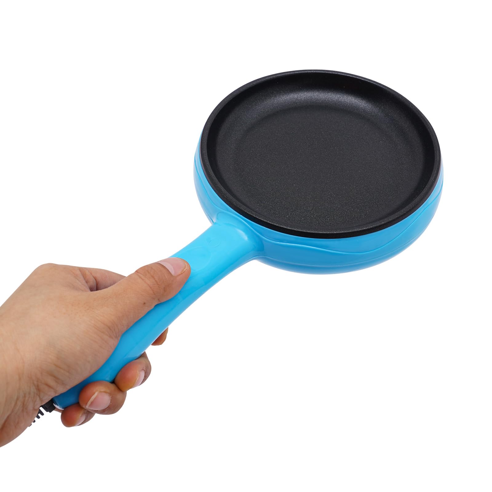 6-Inch Non-Stick Electric Skillet - 110V Mini Frying Pan for Cooking, Small Egg Skillet & Breakfast Sandwich Maker (Blue) | Perfect for Dorm Rooms, Small Kitchens & Quick Meals