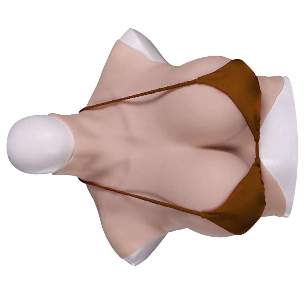 Premium Silicone Breast Forms with Flocking Design - Comfortable, Breathable & Matte Skin Finish - Plus Size for Crossdressers & Drag Queens - Perfect for Cosplay, Theater Performances & Gender Affirmation