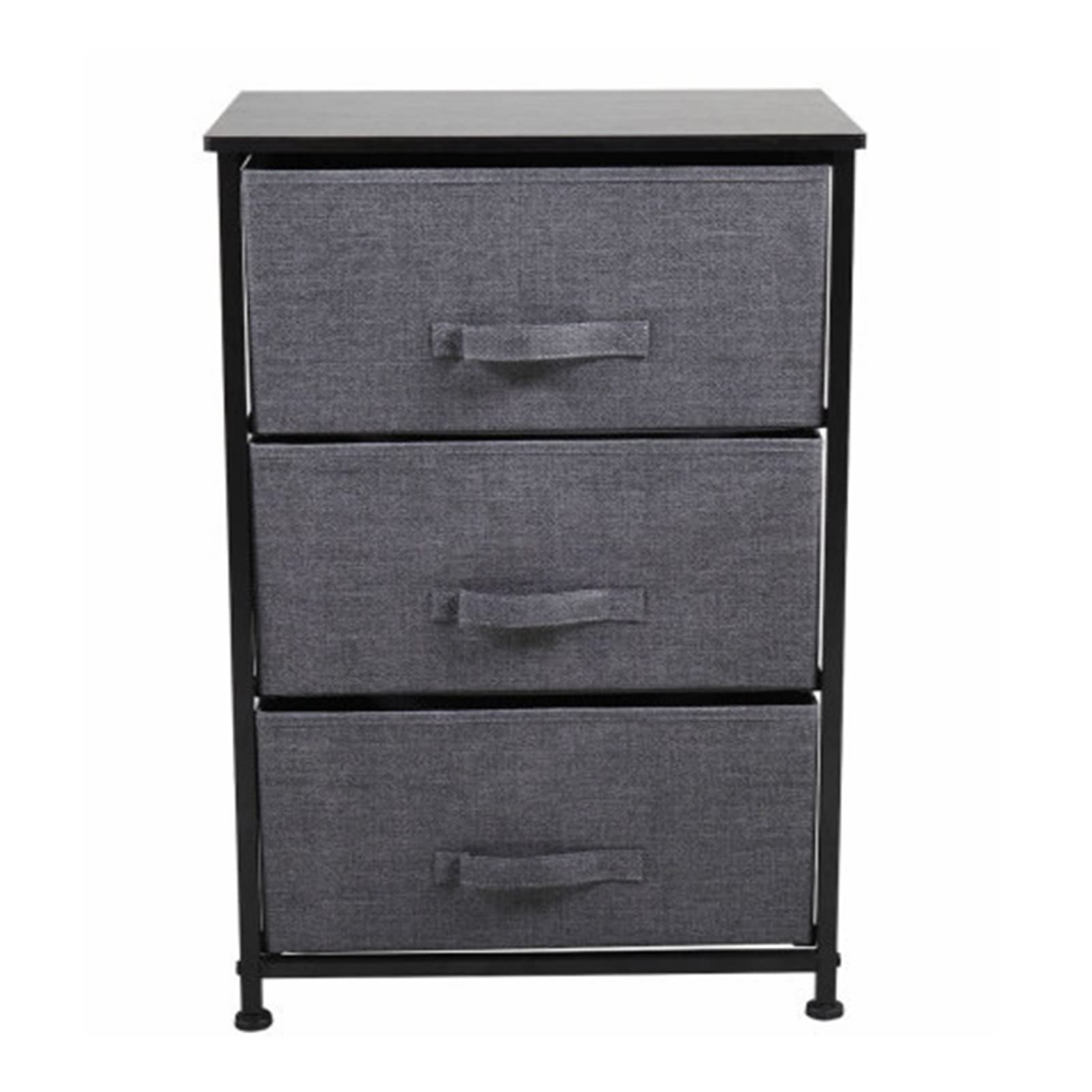 HEACH 3-Tier Non-Woven Fabric Drawer Organizer with Easy Pull Handles - Space Saving Storage Solution for Closet, Bedroom, Bathroom & Office Organization