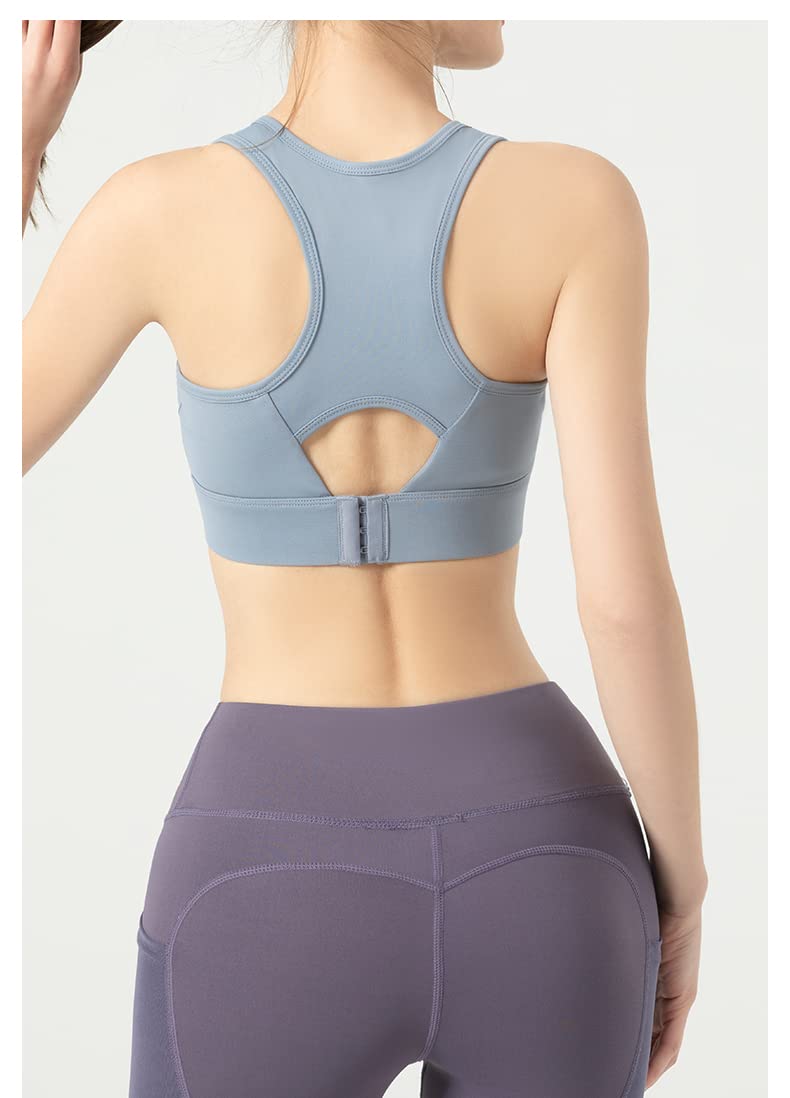 OHYOGA Women's Seamless Sports Bra - High Support Workout Crop Top for Running, Yoga & Gym - Breathable Comfortable Athletic Tank Top WJ021