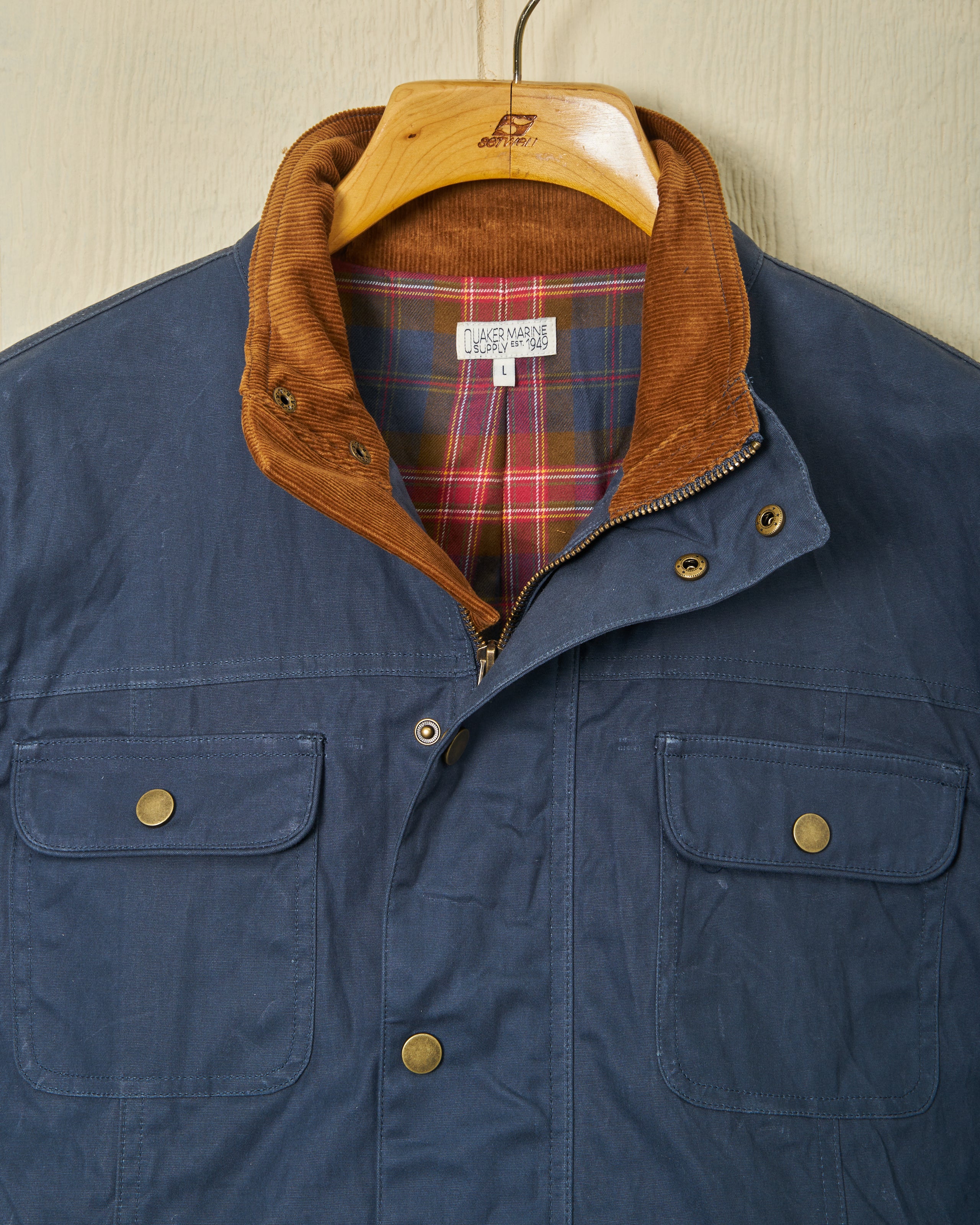 Aberdeen Waxed Canvas Jacket for Men - Waterproof & Durable Navy Outdoor Coat | Perfect for Hiking, Camping & Everyday Wear