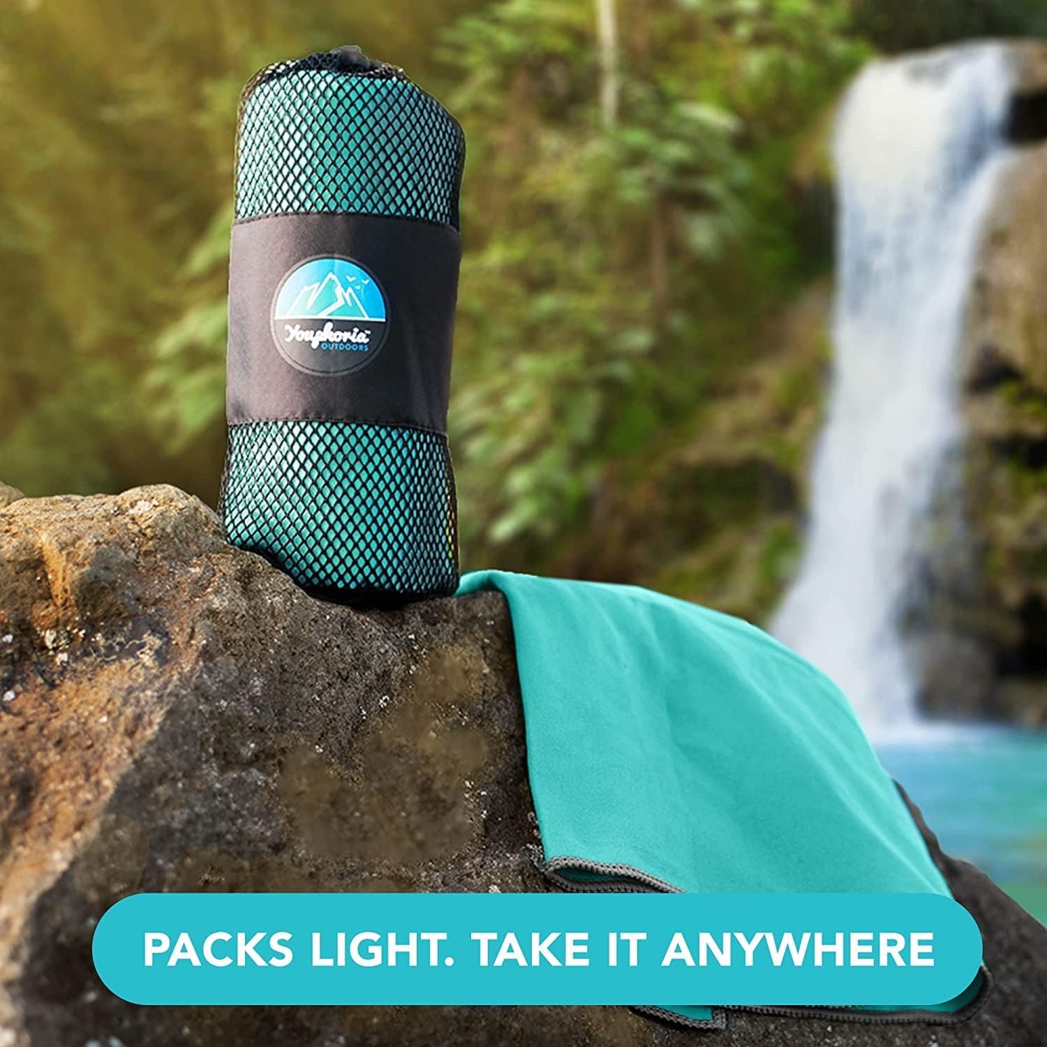 Youphoria Microfiber Travel Towel - Ultra Fast Drying, Lightweight & Compact Quick Dry Towel for Camping, Beach, Backpacking, Hiking, Gym & Swimming | Perfect for Outdoor Adventures & Travel Essentials