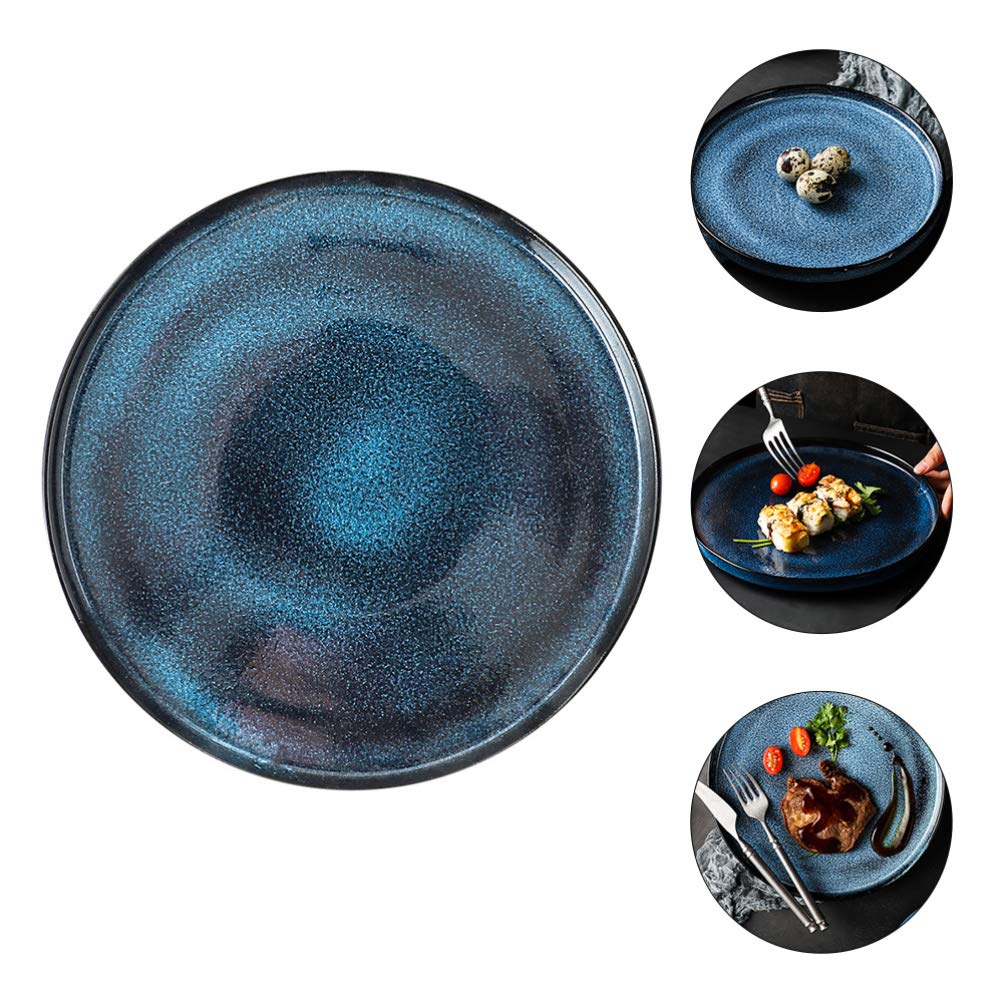 Ceramic Steak Plate - Western Food Dish for Pasta & Snacks - Durable Tableware for Dining