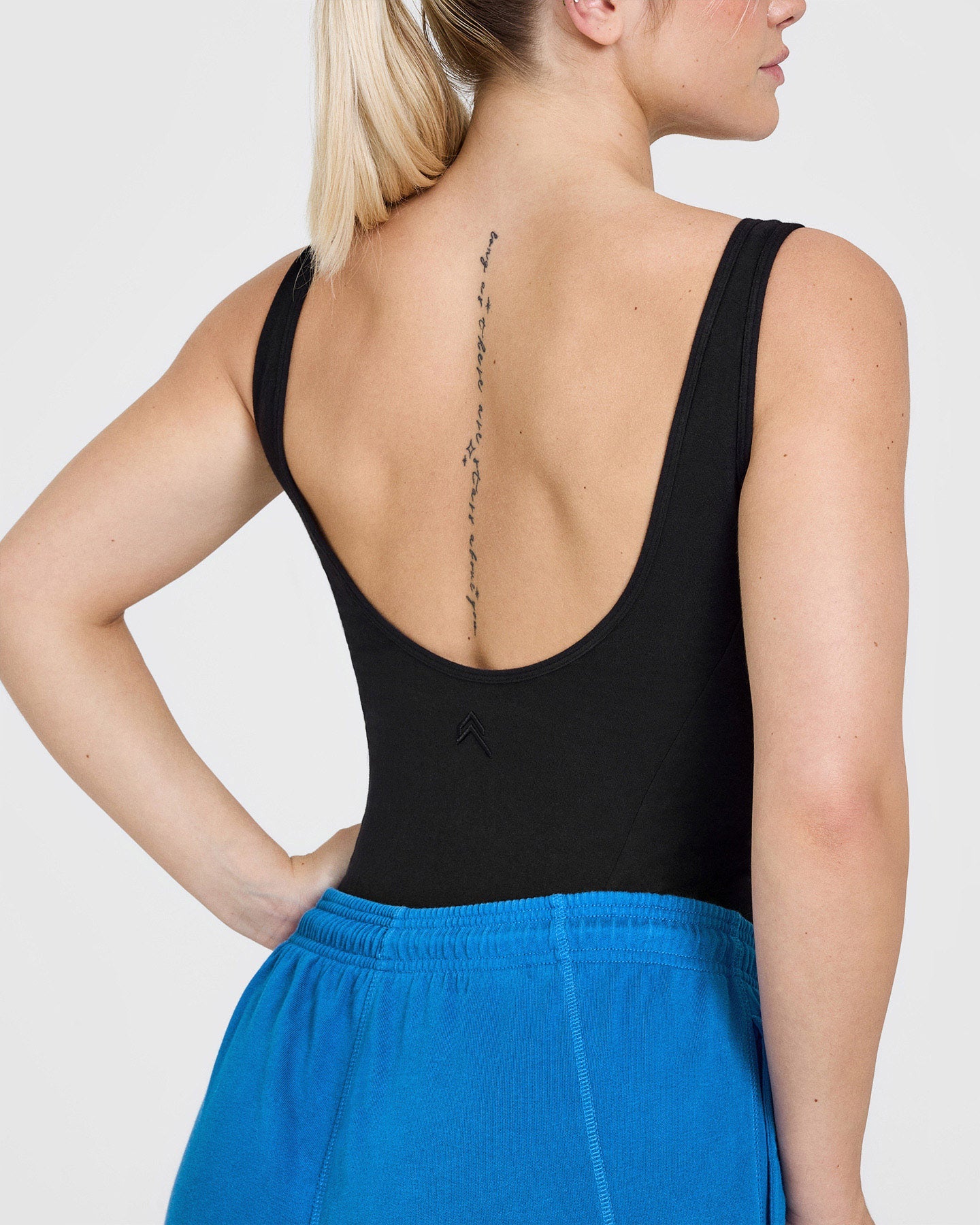High Waist Bodysuit for Women - Stretchy Seamless T-Shirt Top | Washed Black | Perfect for Layering, Casual Wear & Night Out