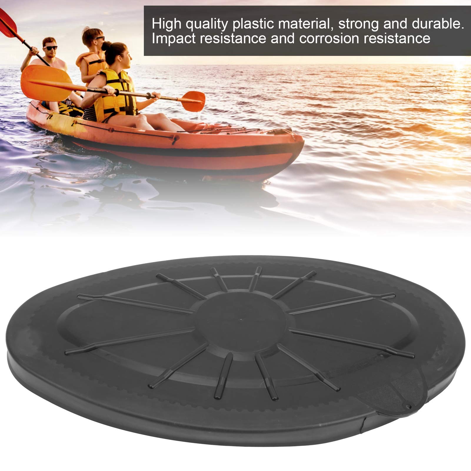 **Kayak Deck Hatch Cover - Round Waterproof Marine Boat Canoe Compartment Plate - Durable Kayaking Hardware for Outdoor Water Sports & Fishing Adventures**