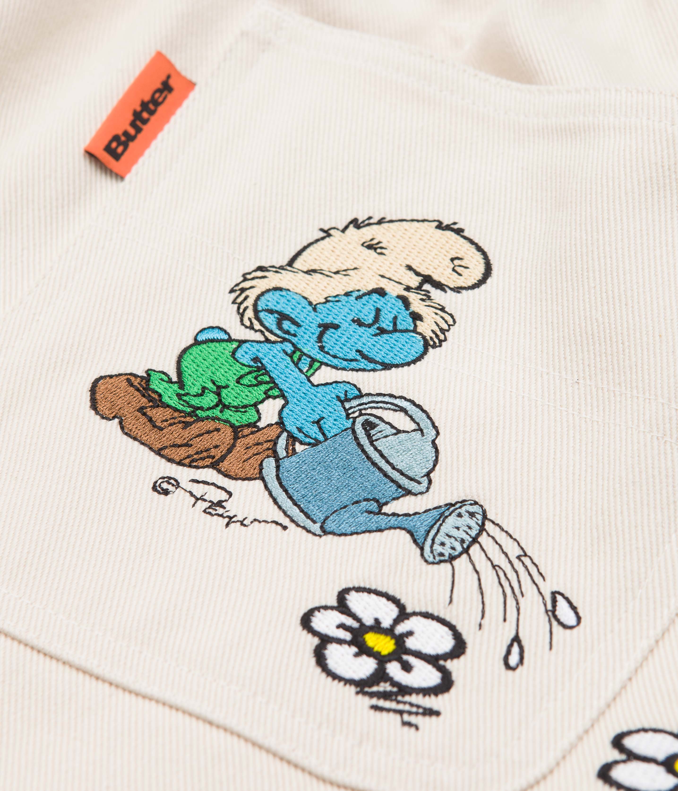 Butter Goods x The Smurfs Forage Wide Leg Pants - Natural Cotton Casual Trousers for Women | Streetwear Fashion, Loungewear, Everyday Comfort