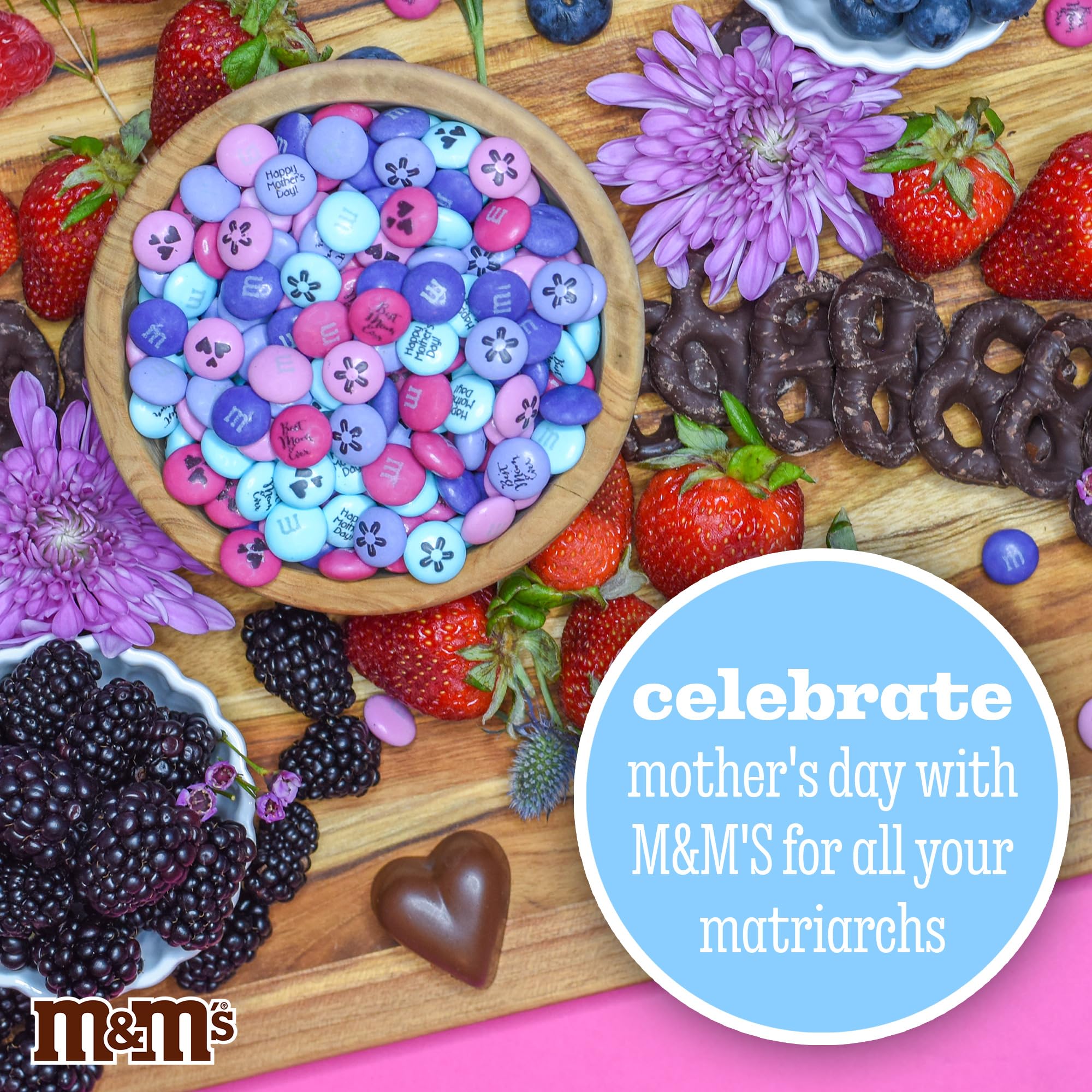 M&M’S Milk Chocolate Candy Bulk 2lbs - Resealable Bag for Mother's Day Gifts, Party Favors, Office Treats & Holiday Celebrations