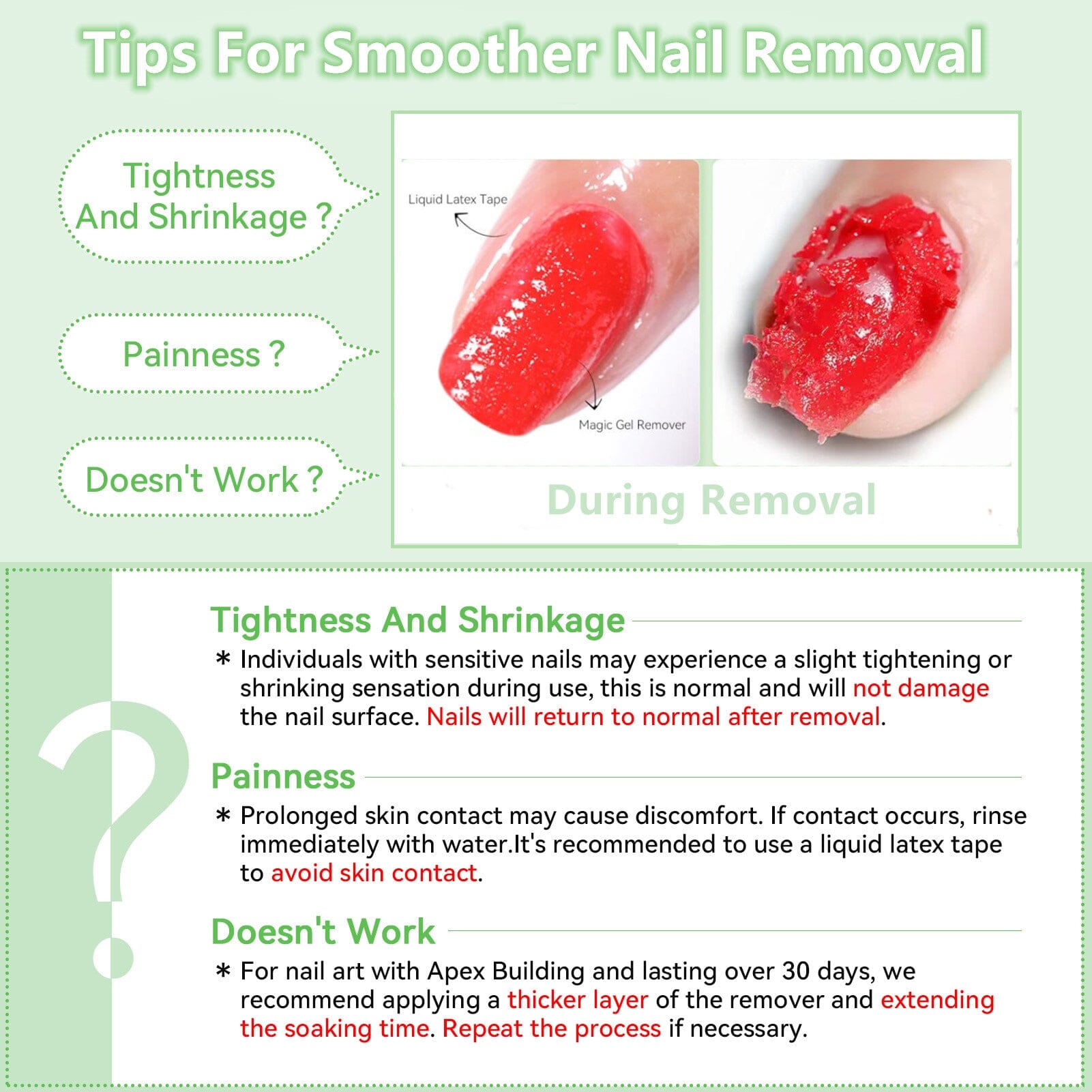 Magic Gel Nail Polish Remover - Acetone Free, Gentle & Effective 15ml for At-Home Manicures & Salon Use