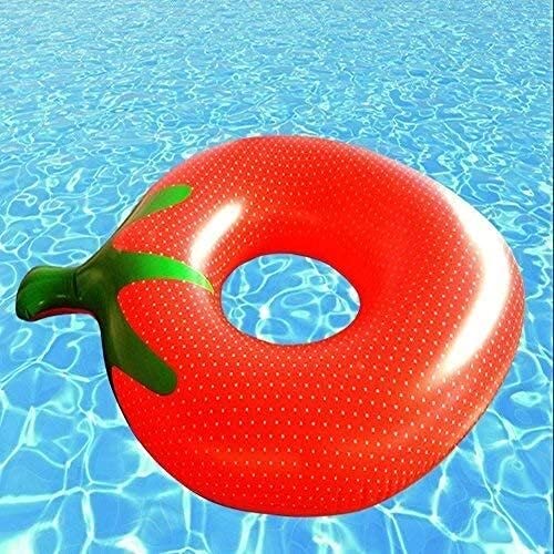 Glaceon Tomato Inflatable Swimming Pool Float for Kids - Fun Floating Ring & Chair for Beach, Pool & Backyard Water Play - Best Water Toy for Toddlers Ages 2-4 Years Old - Perfect Summer Outdoor Activity