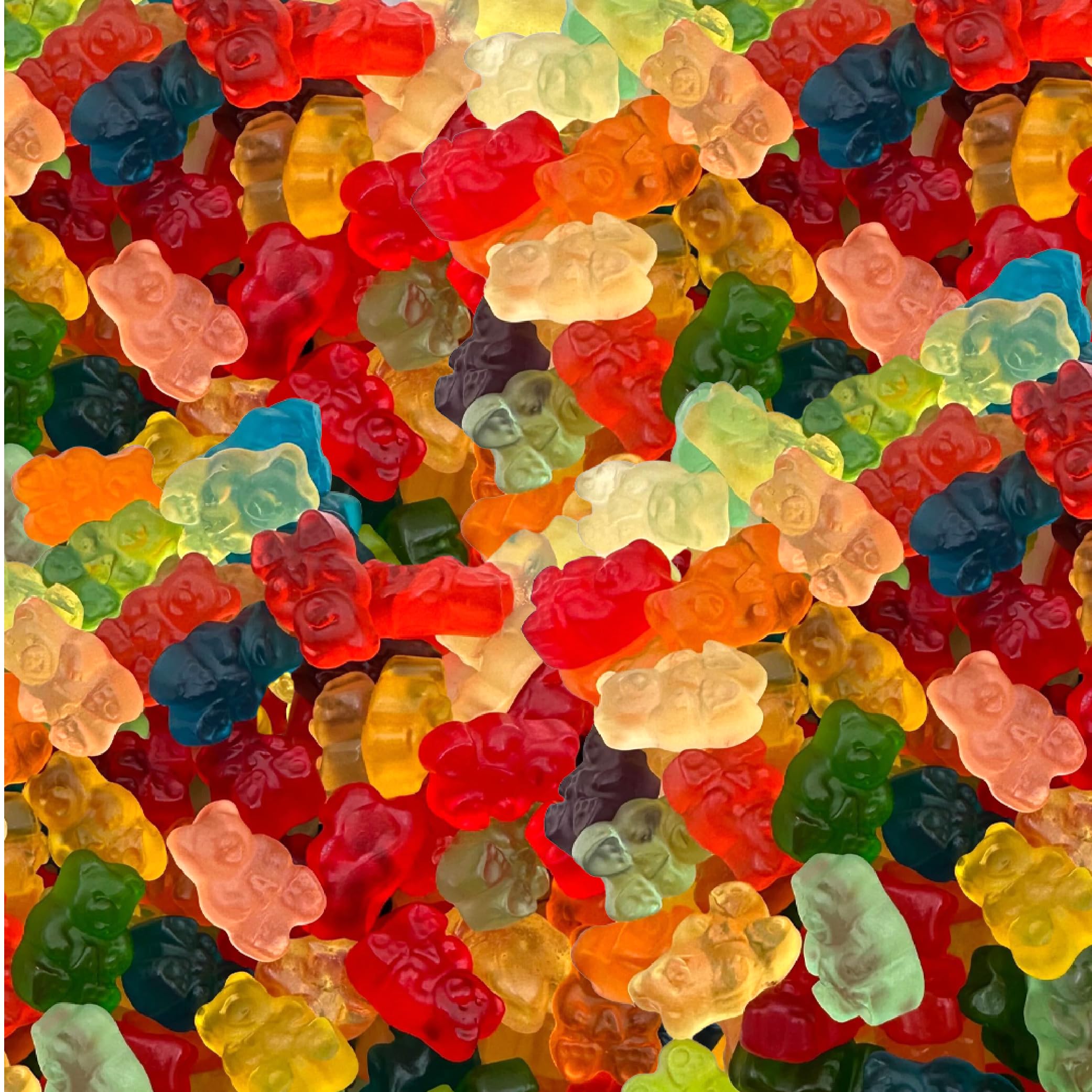 Delicious Gummy Bears Candy - 1 Pound Bulk Pack | Assorted Fruit Flavors (Strawberry, Orange, Lemon, Pineapple) | Perfect for Parties, Movie Nights & Office Snacks