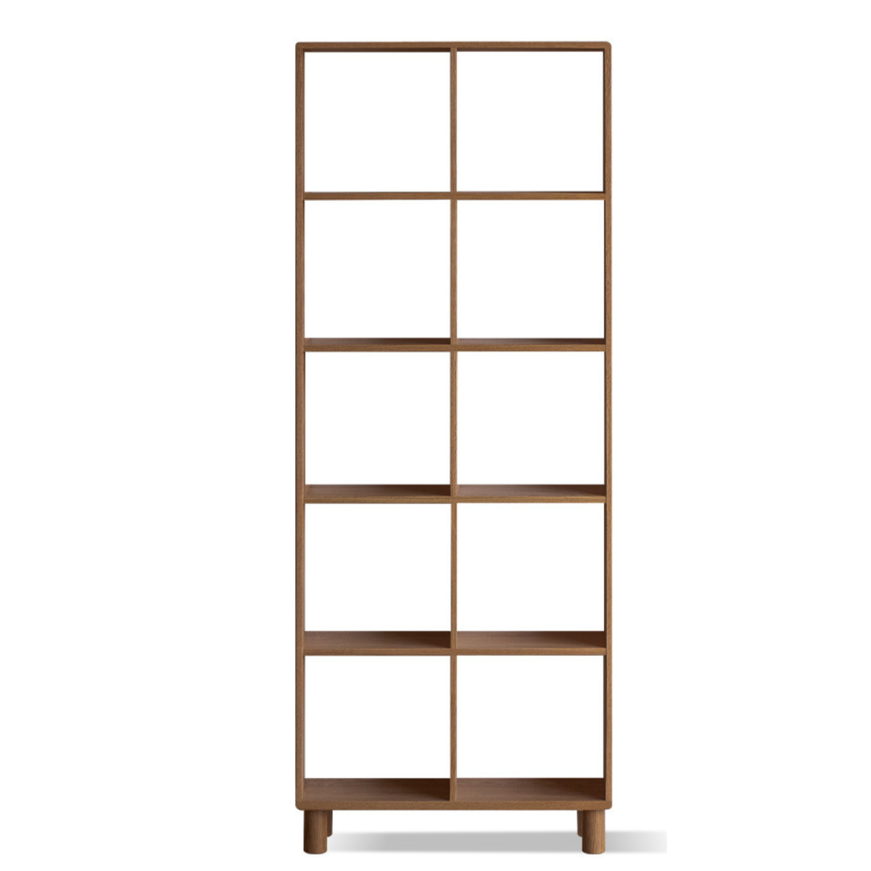 27x9.1x71.5 inch / 68.5x23x181.5 сm / Walnut color / Oak Bookshelf