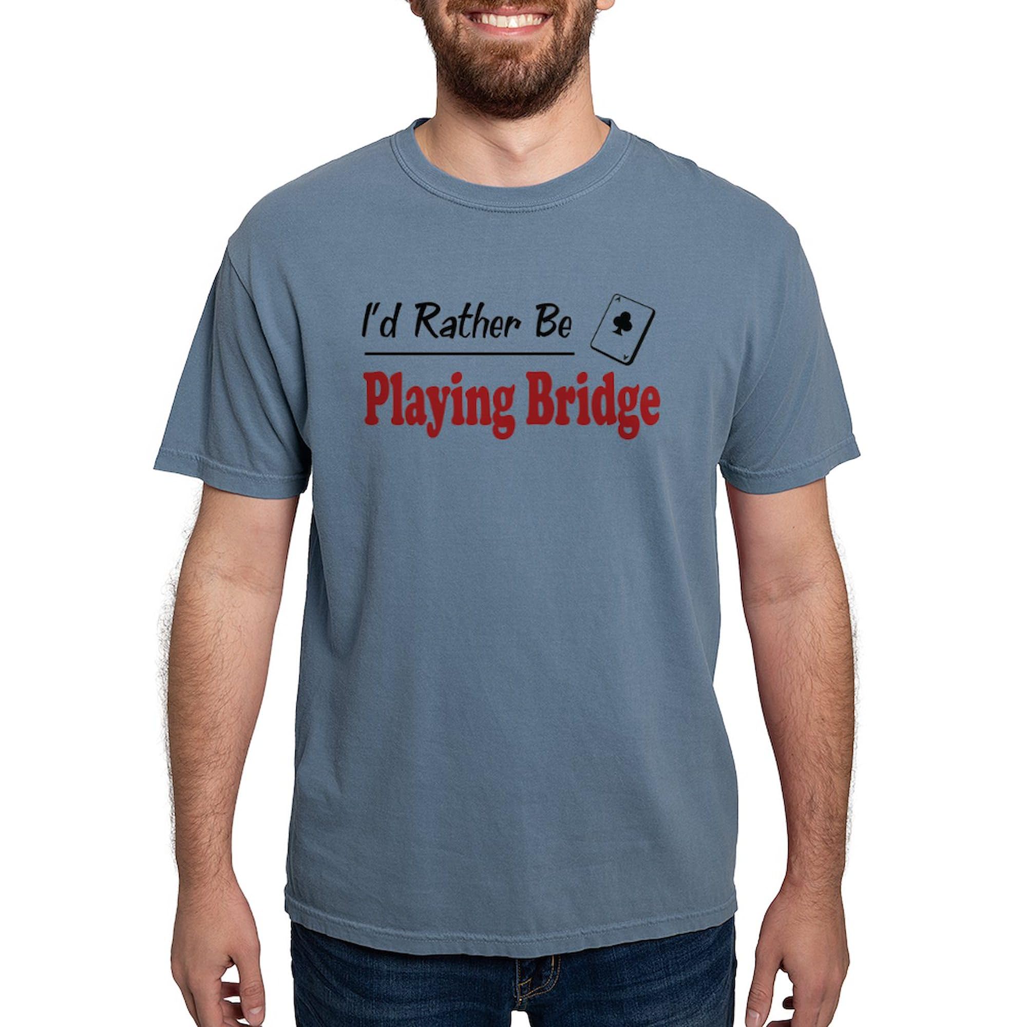 Men's Comfort Colors 'Rather Be Playing Bridge' Graphic T-Shirt - Soft Cotton Casual Tee for Bridge Players & Card Game Enthusiasts | Perfect for Game Nights, Tournaments & Casual Wear