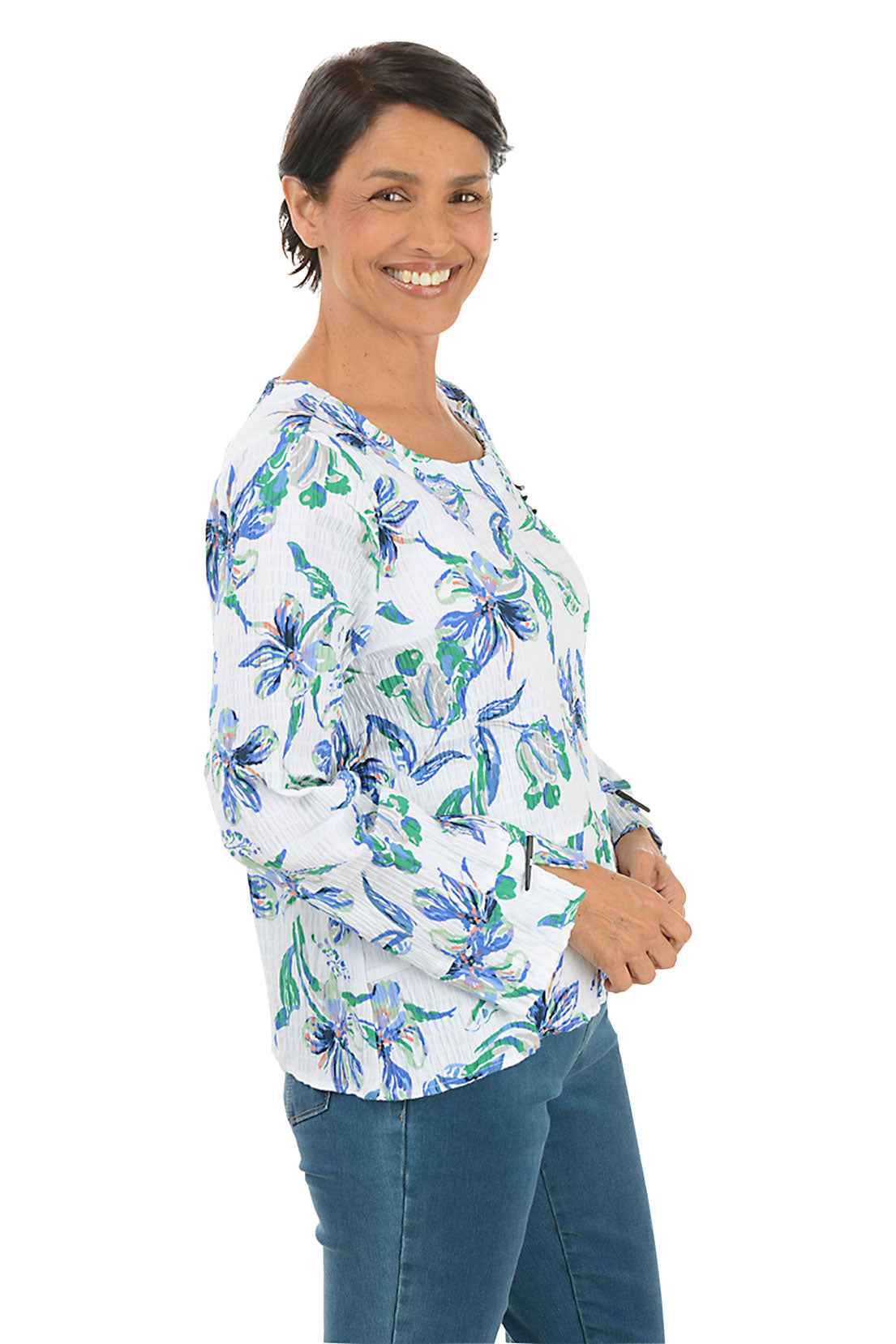 Elegant Purple Floral Print Three-Layer Blouse for Women - Perfect for Office Wear, Parties & Special Occasions