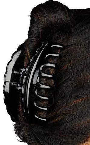Topon Creations Large Black Hair Clips for Women - Set of 2 Hair Clutches Combo | Perfect for Ponytails, Buns & Updos - Salon Quality Hair Accessories