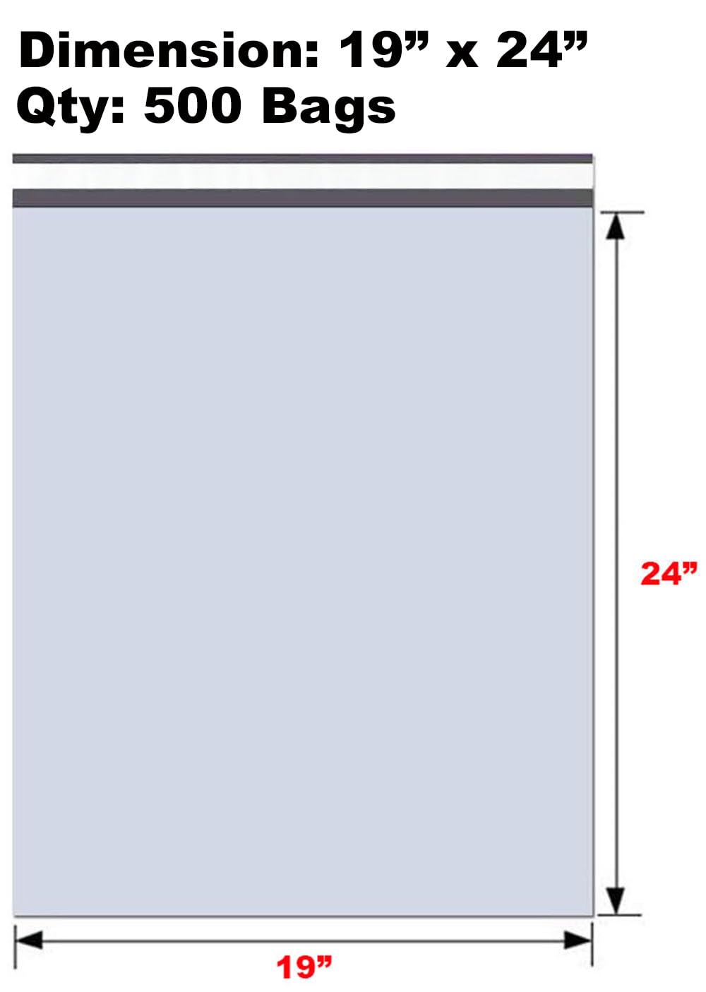 500-Pack 19x24 Inch White Poly Mailers - Self Seal Waterproof Shipping Envelopes | Large Size #7 Mailing Bags for Ecommerce, Amazon FBA & Business Shipping (Tear Proof, 500 Count) - Perfect for Online Stores, Subscription Boxes & Product Packaging