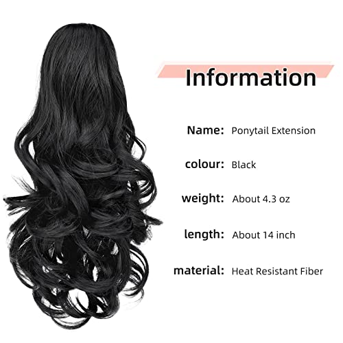 Natural Wavy Ponytail Hair Extension for Women - Clip-in Synthetic Hairpiece for Volume & Length - Perfect for Parties, Weddings & Everyday Styling