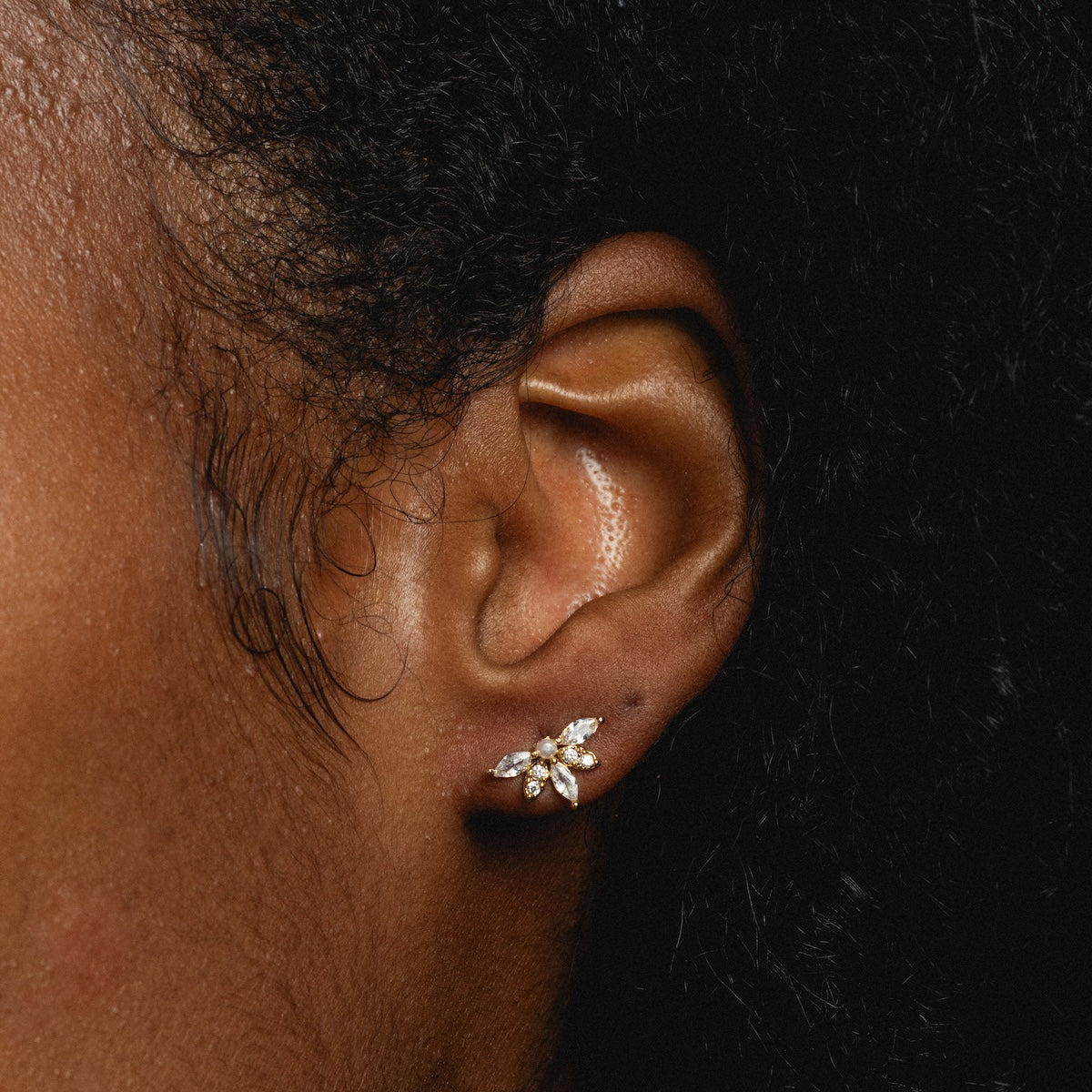 Harlowe Stud 1 - Premium Quality Stud Earrings for Women, 14K Gold Plated Cubic Zirconia Earrings | Perfect for Everyday Wear, Parties & Special Occasions