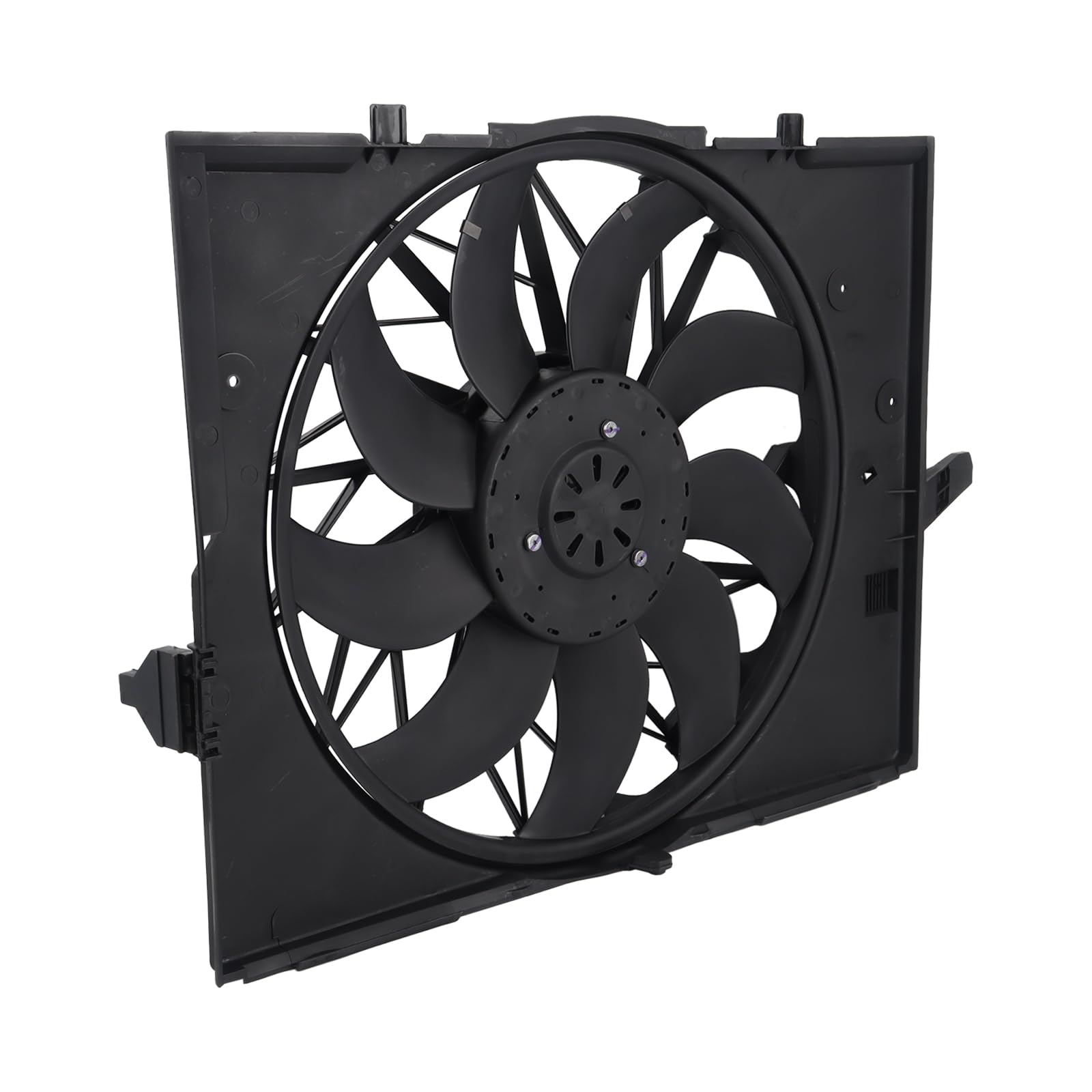 High Performance Engine Radiator Cooling Fan with Brushless Motor - Compatible with 2006-2010 BMW 525i/530xi/528i/545i/750i/750Li/645Ci - Direct Replacement for OEM 17427543282 - Perfect for Summer Driving & Overheating Prevention