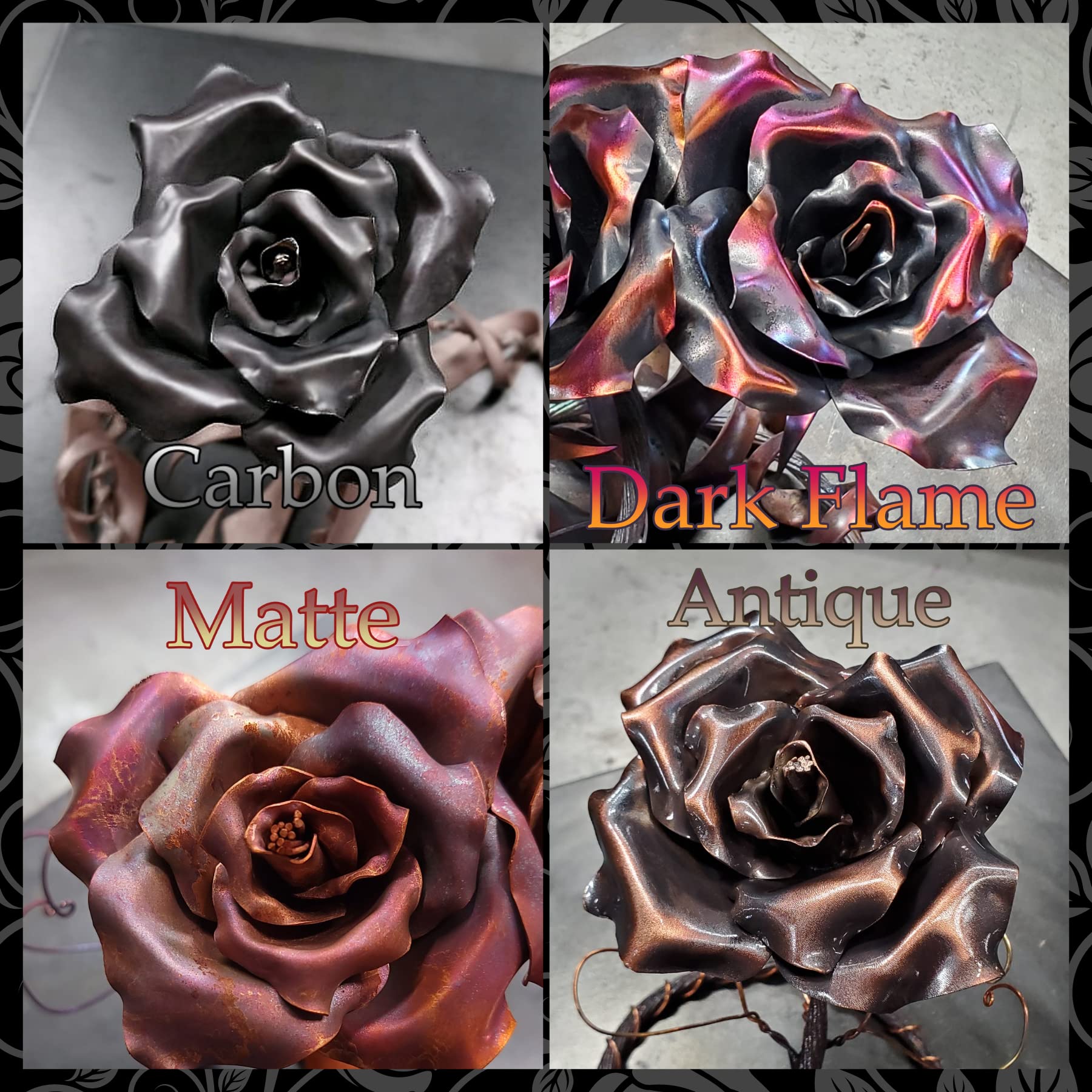 Vintage Copper Rose Memorial #1838 - Valentine's Day, Mother's Day, Christmas, Anniversary & Wedding Gift - Steampunk Industrial Home Decor for Housewarming - Perfect for Romantic Occasions & Vintage-Themed Interiors