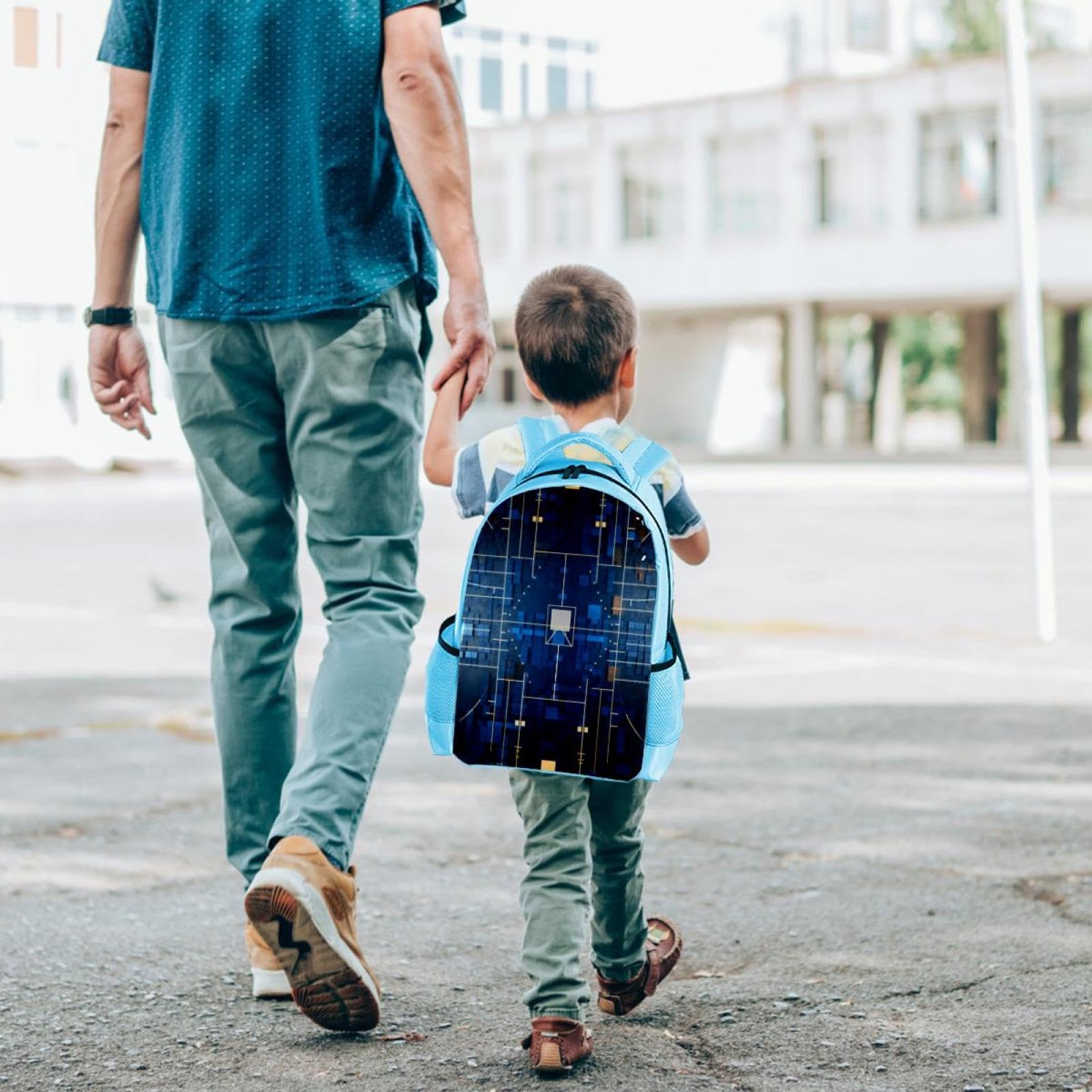 Stylish Travel Backpack for Women & Men - Durable Art Basketball Court Design - Perfect for Commuting, School, Gym & Outdoor Adventures