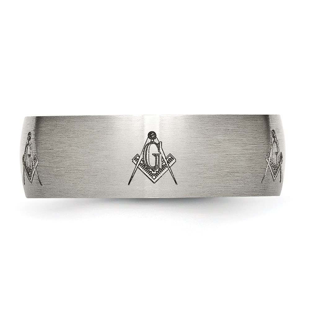 Diamond2Deal Titanium 8mm Laser-Engraved Wedding Band Ring for Men & Women - Size 7.5 - Perfect for Engagement, Anniversary & Special Occasions